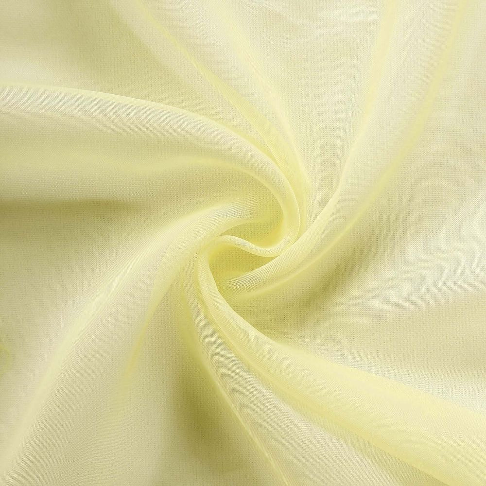 Super Fine Quality Georgette Fabric For Saree Salwar Kameez Gown & Dress, Width 44 Inches Lemon Yellow