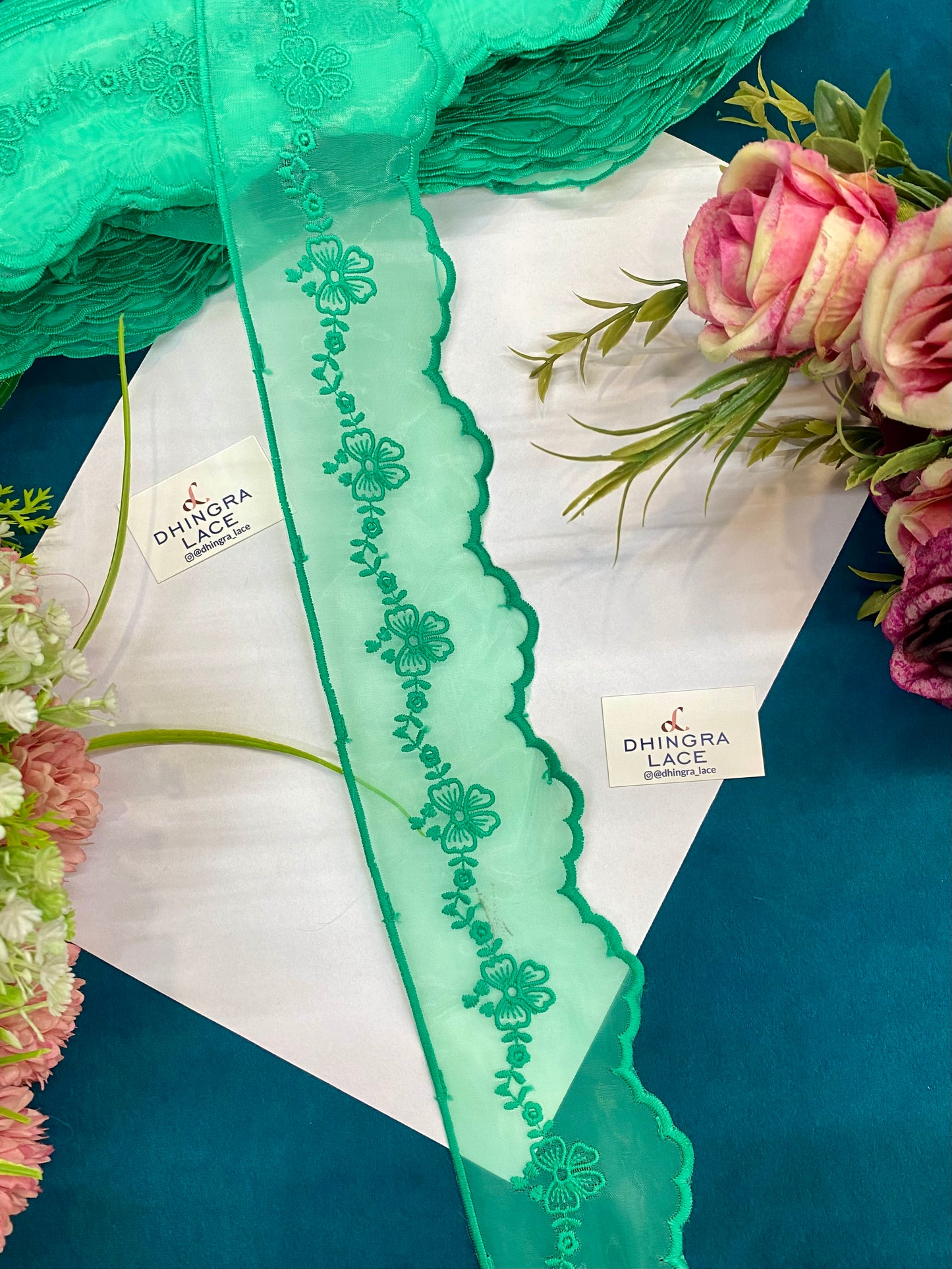 Beautiful Organza Based Scallop Lace (9 Meters) 240726