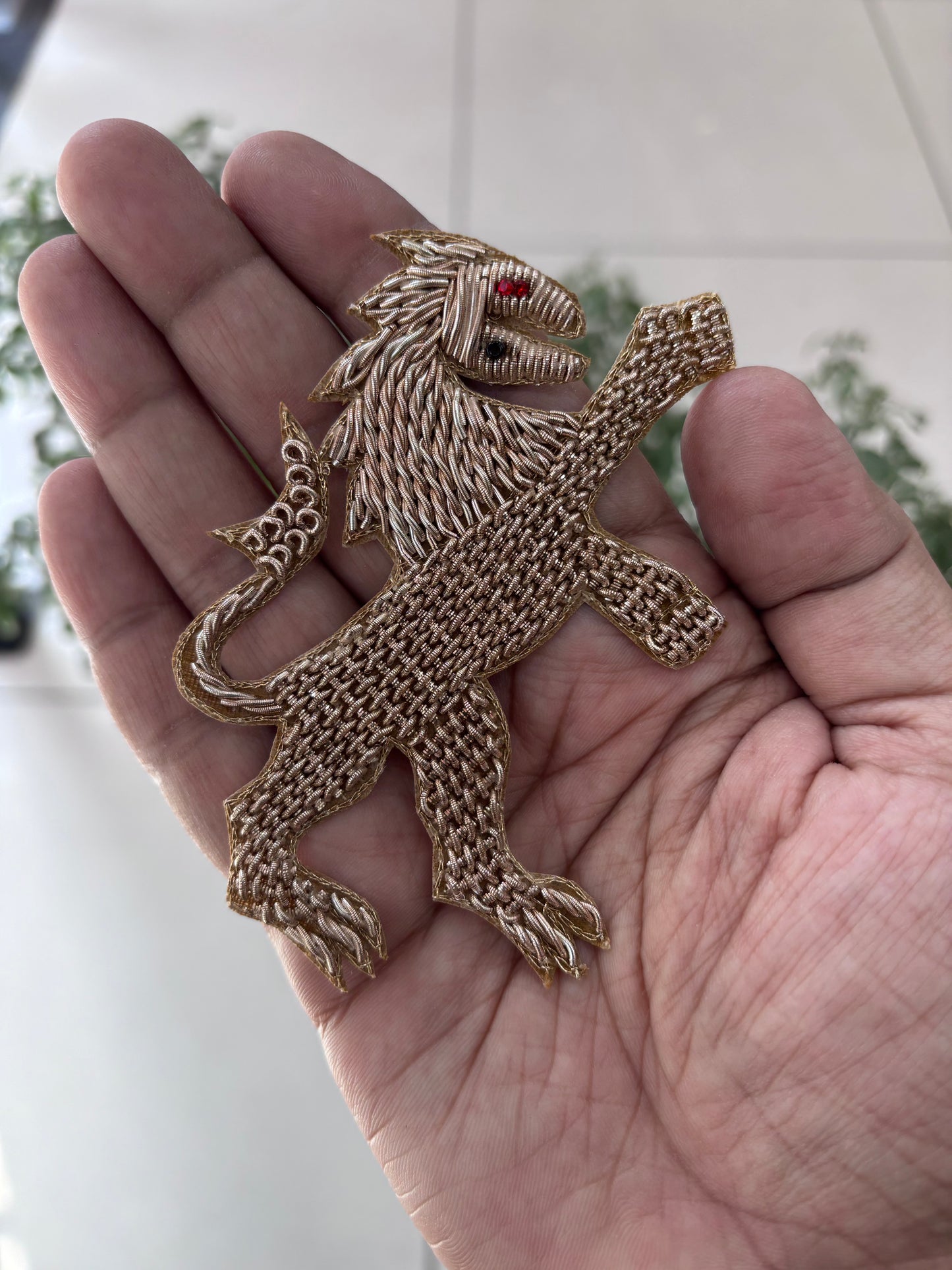 Beautiful Handwork Lion Patch 071125