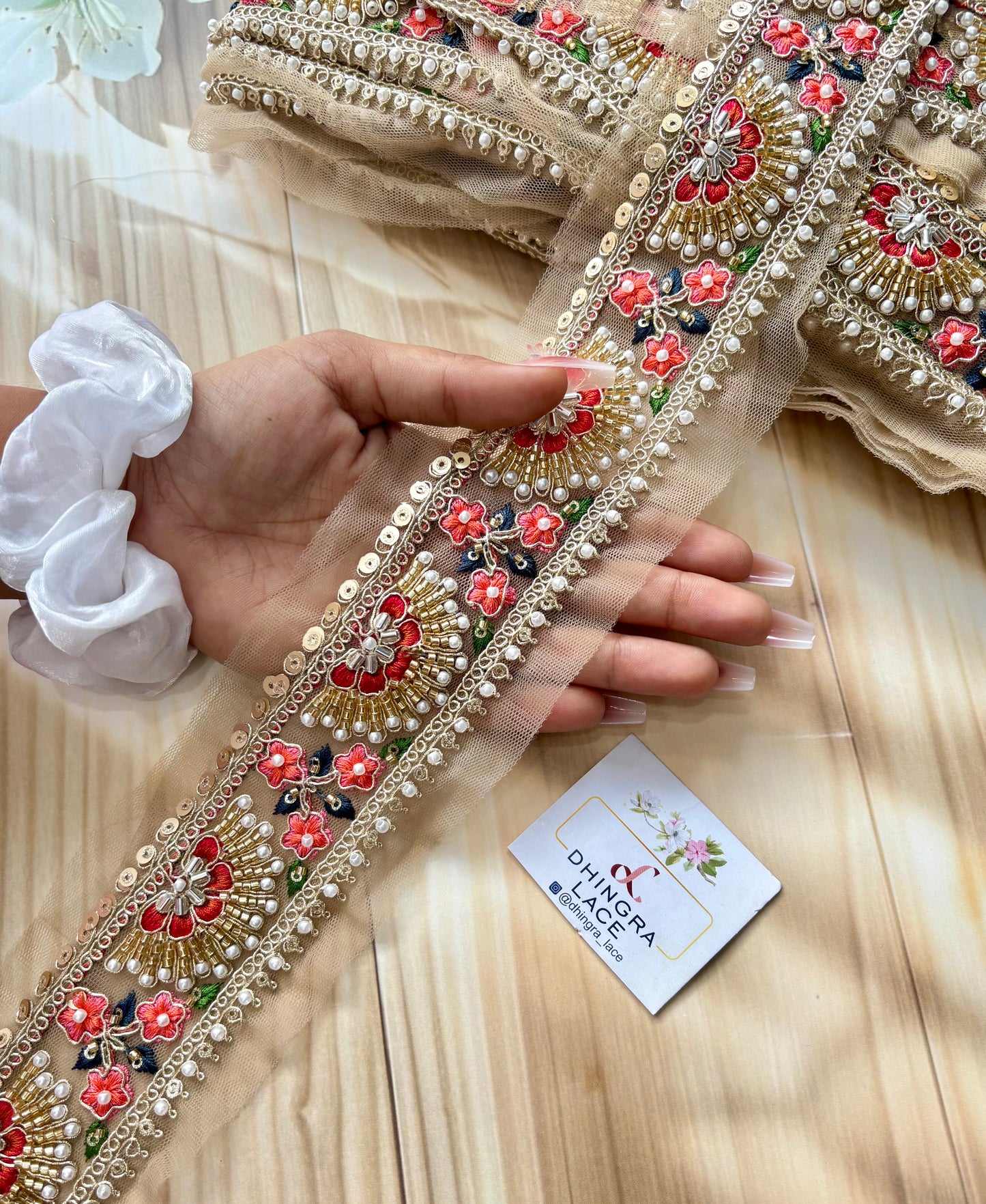 Beautiful Net Based Threadwork Lace 9 Meters M300625