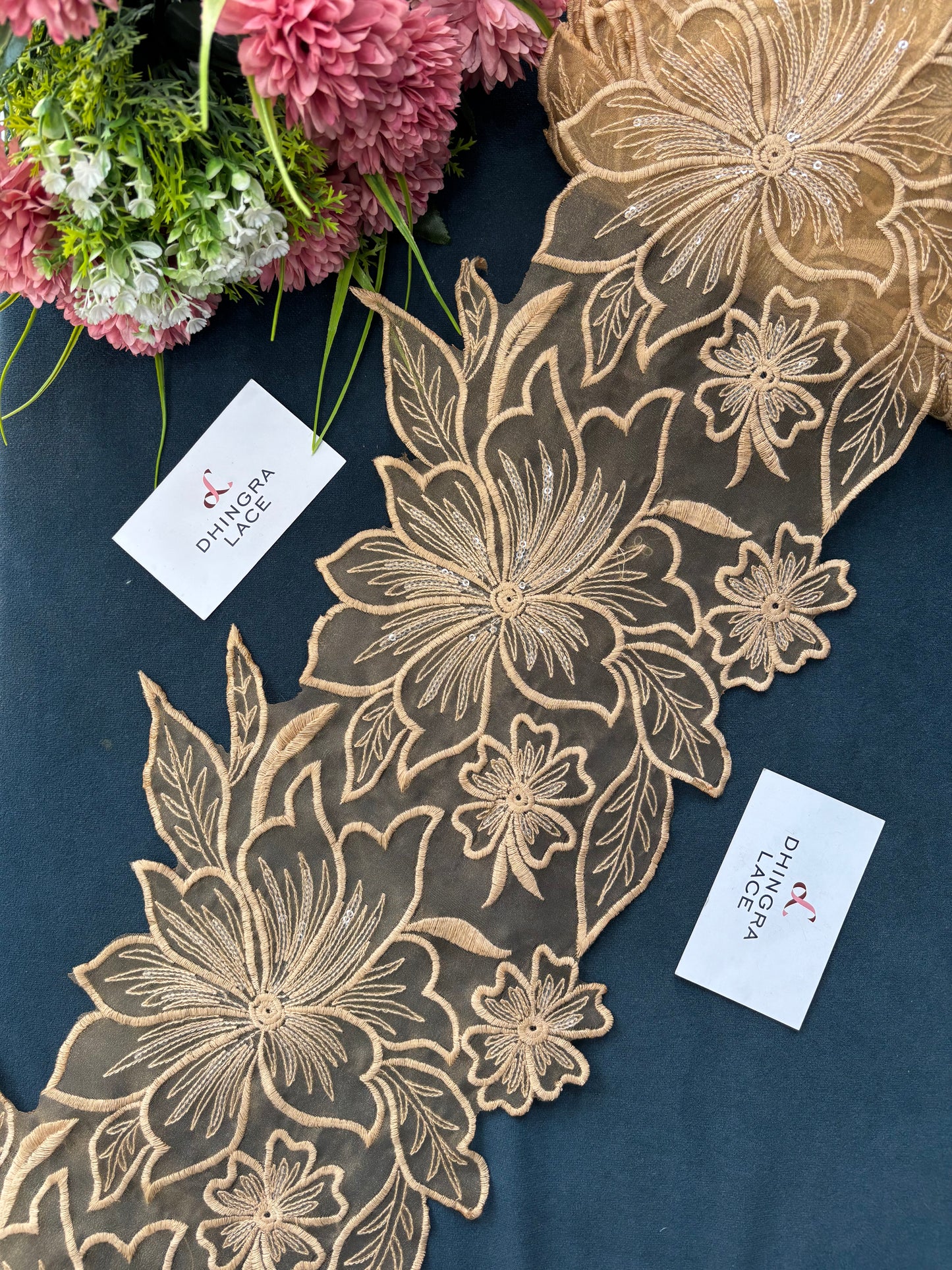 Beautiful Organza Based Flower Lace 190525/170625