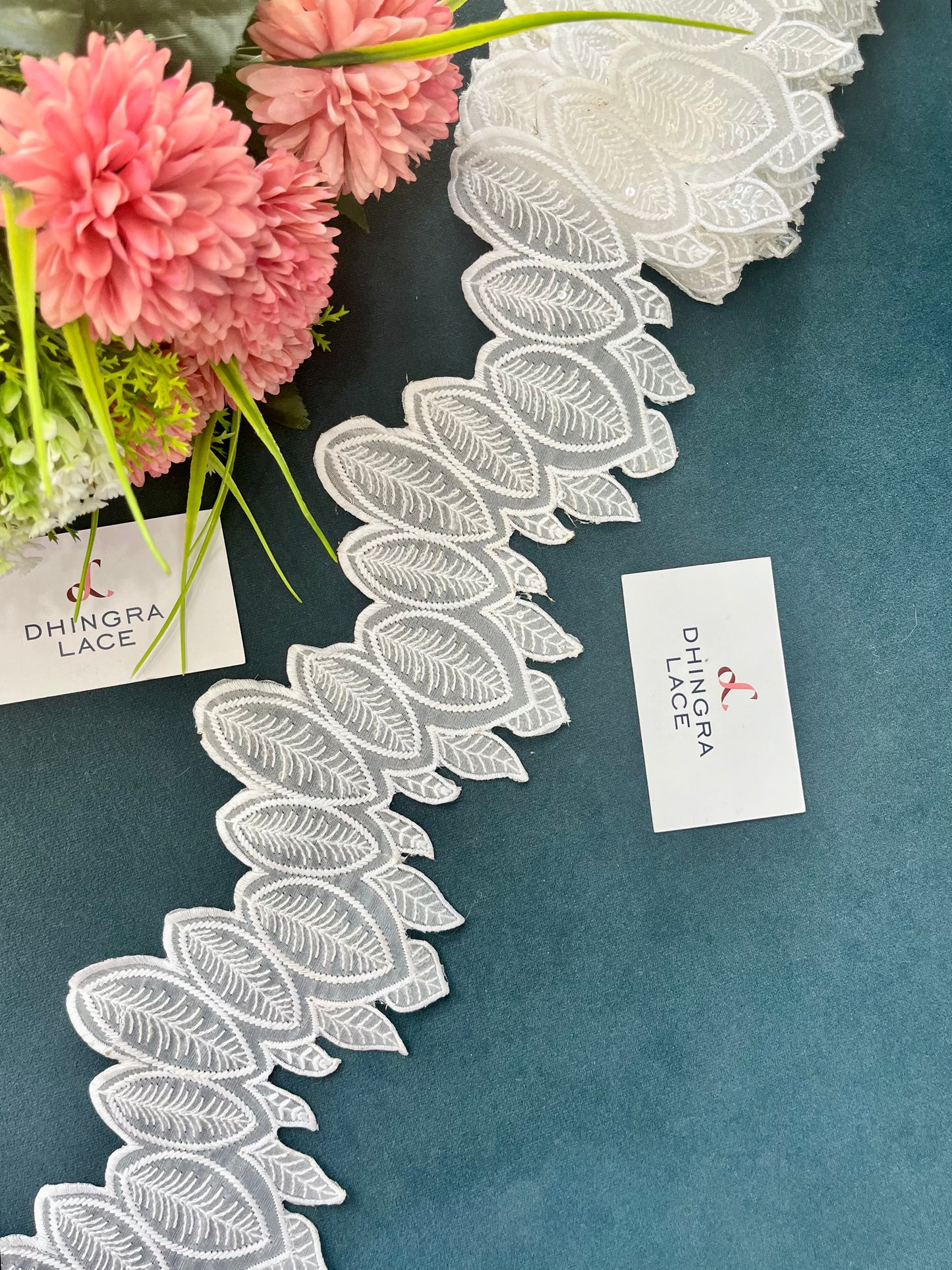 Beautiful Organza Based Lace White 190525