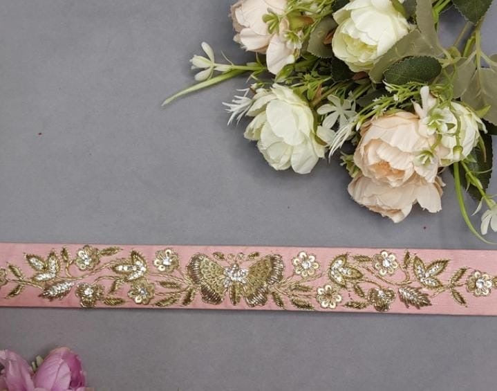 Beautiful Handwork Zarkan And Crystal With Sequins Work Waist Belt 080