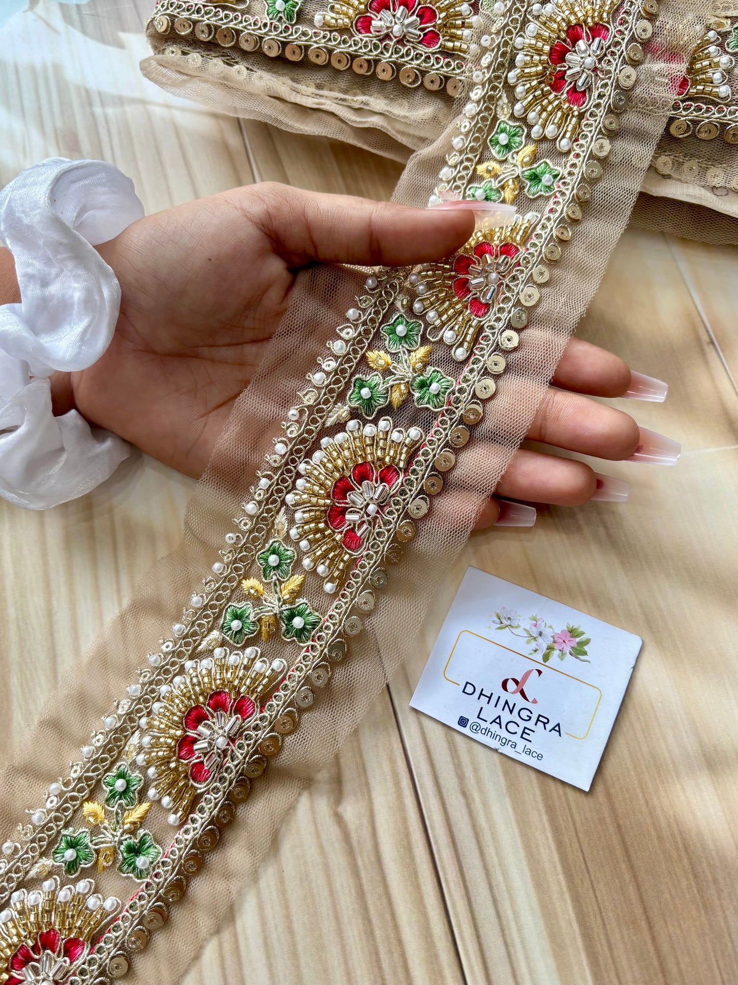 Beautiful Net Based Threadwork Lace 9 Meters M300625