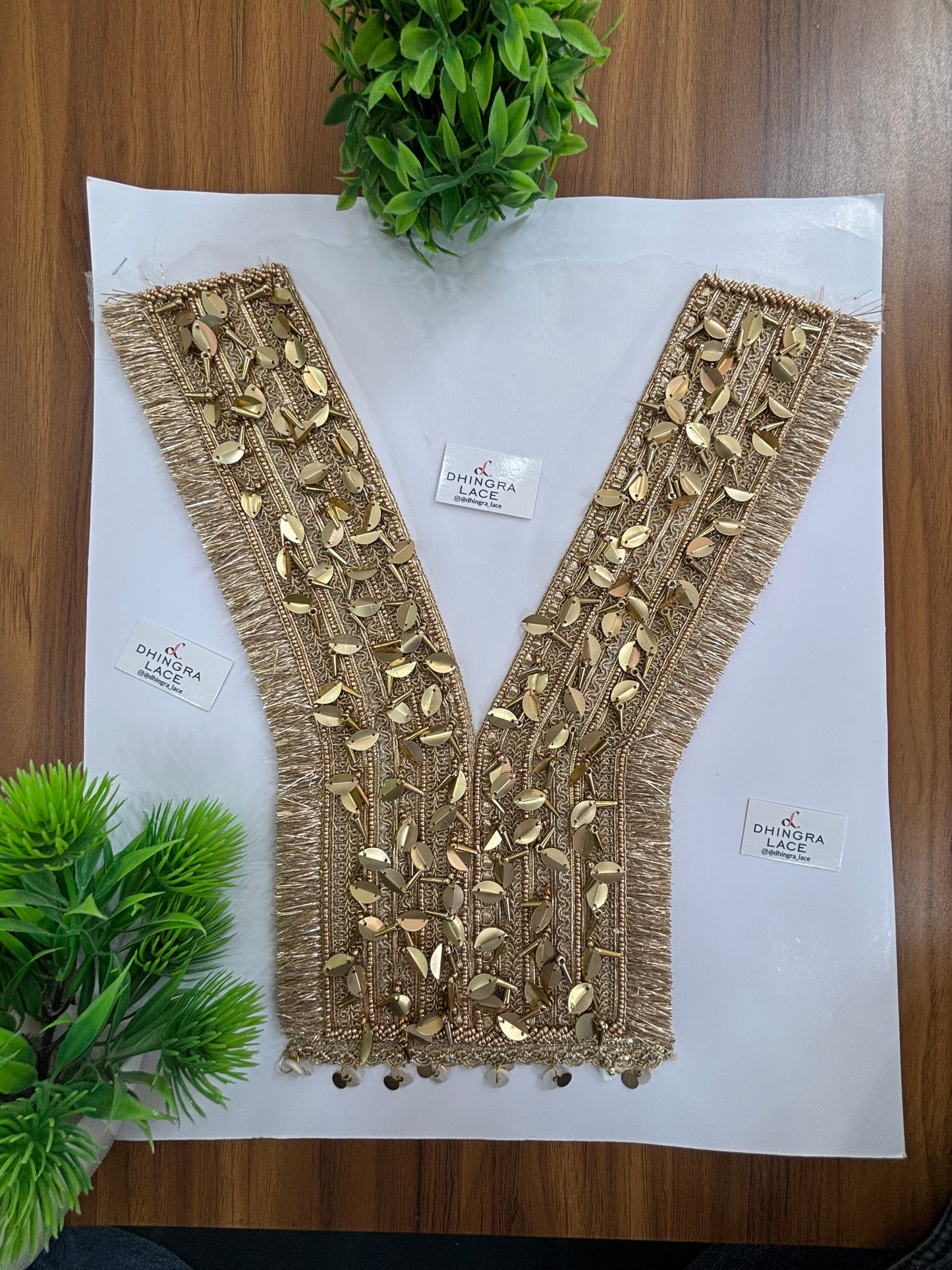 Jhalmuri Neck patches Mirror Beads Ghunghru & Scrumble Kiran 300426