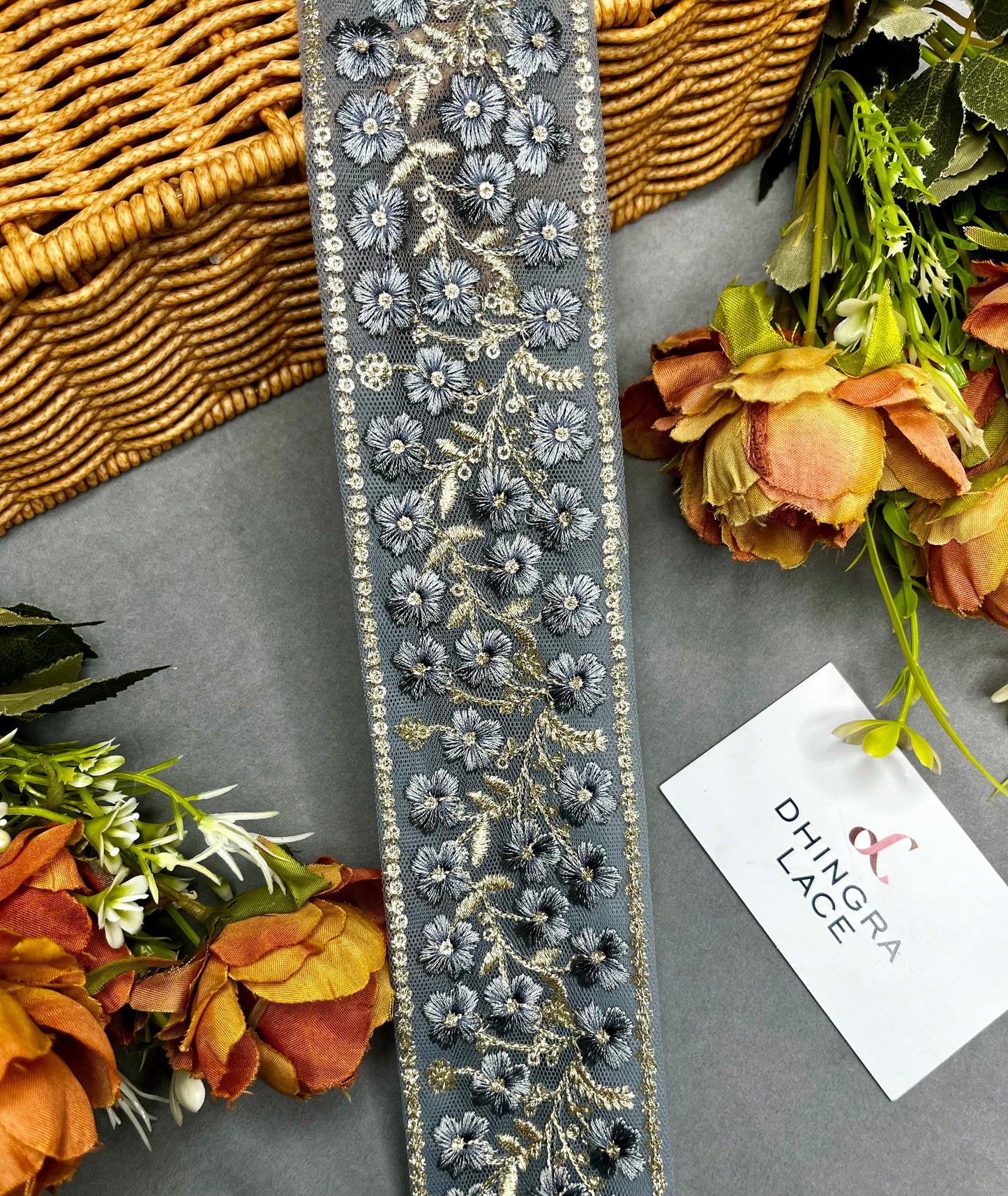 Beautiful Thread Work 2 Inches Broad Lace 060924