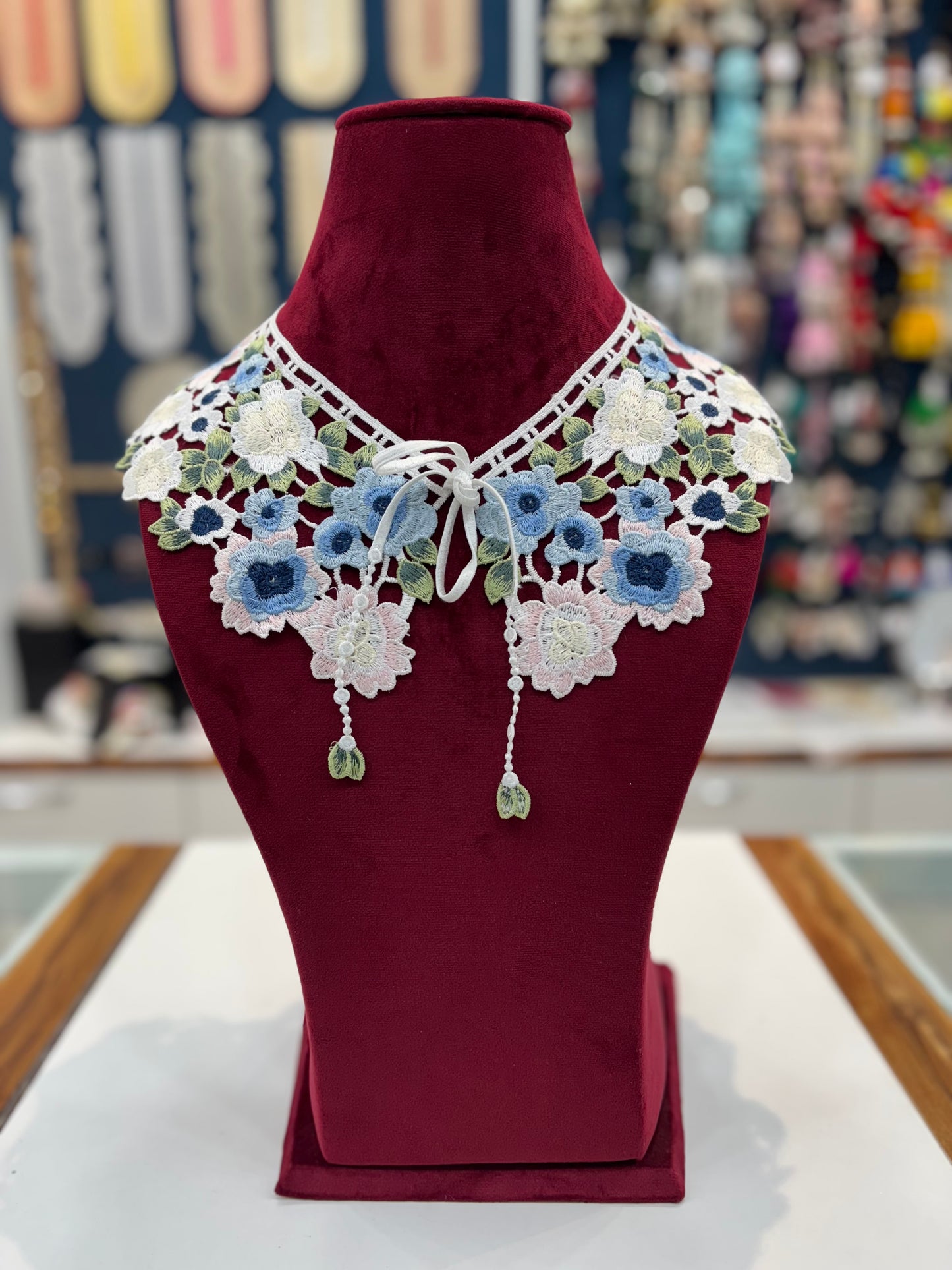 Beautiful Guipure Multicolour Cape Collar 090125