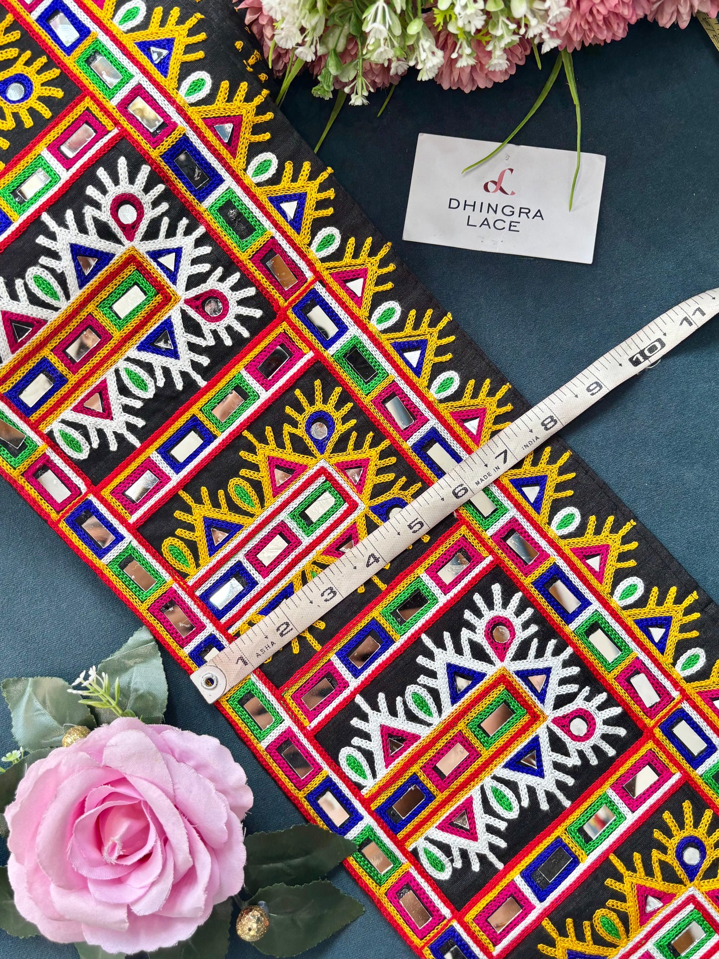 Beautiful Multicolour Gujarati Lace kutch Embroidery 250625