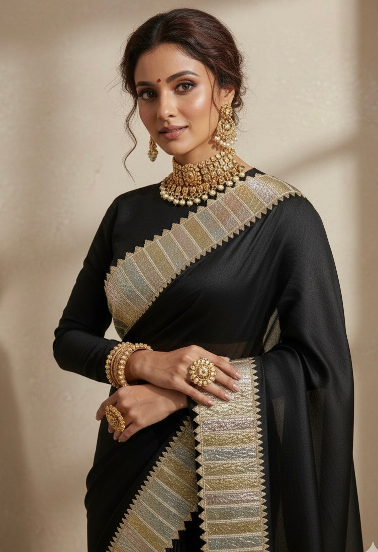 Beautiful Gota Patti 2.5 Inches Broad Lace Gold+Rosegold 241225 ( 9Meters)