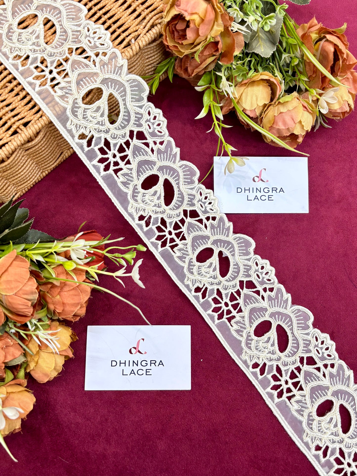 Beautiful Organza Based Lace Off White 270325/280325