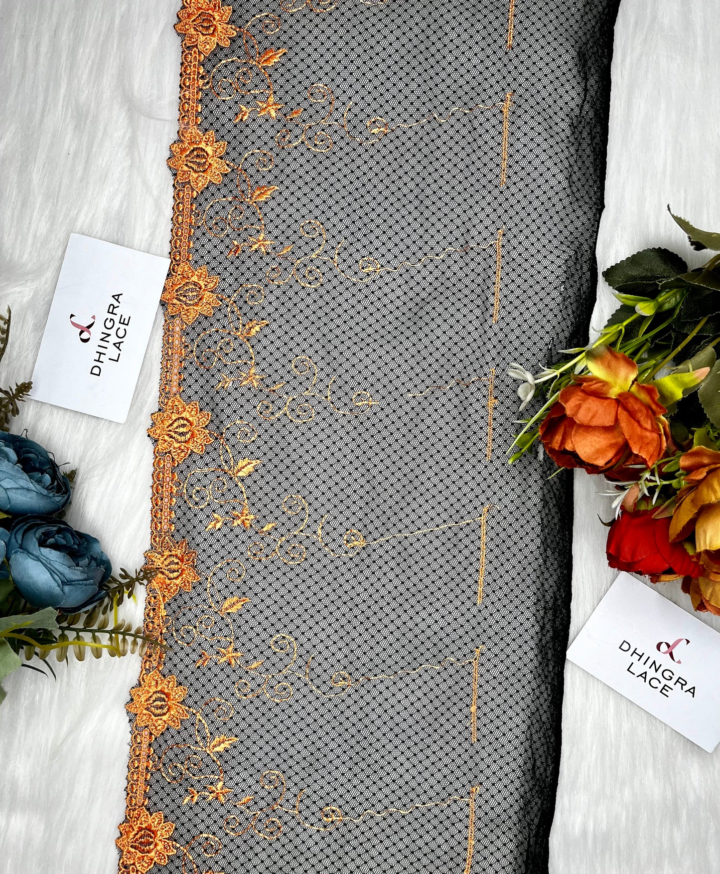 Beautiful Net Based 7 Inches Broad Lace 260824