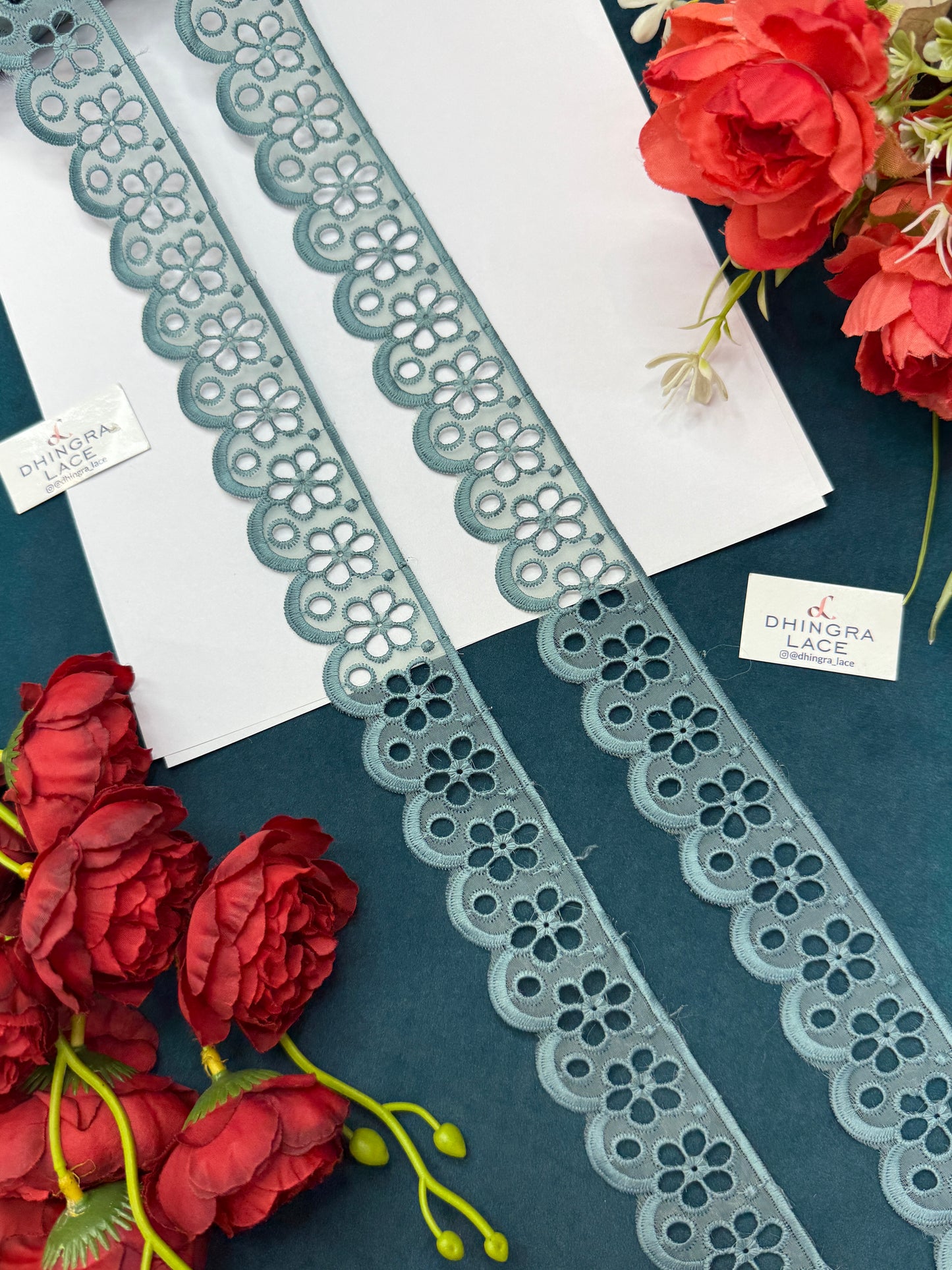 Beautiful Organza Based Scallop 1.5 Inches Broad Lace (9 Meters) 300526/050626