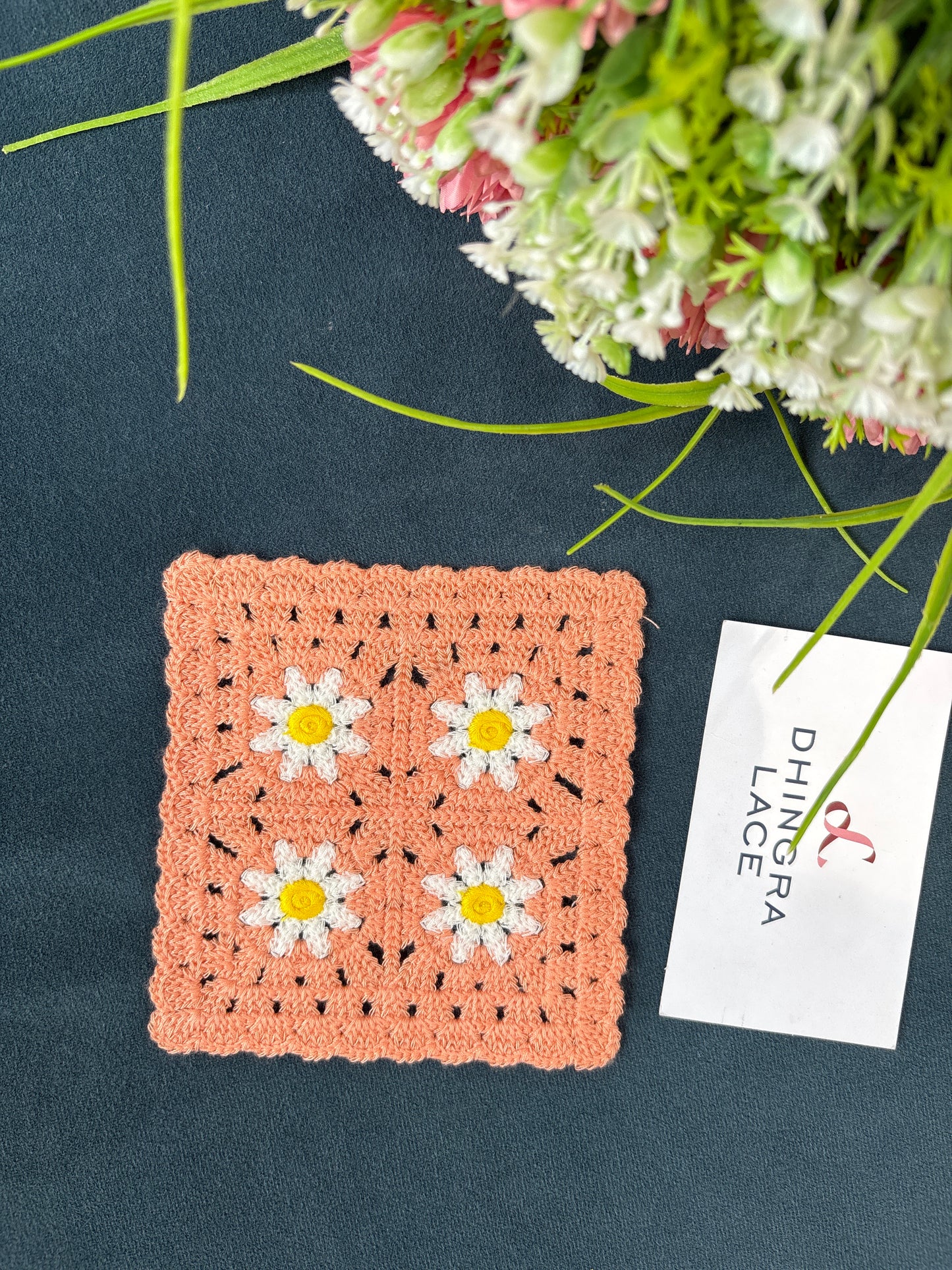Beautiful Crochet Pocket Patch Peach One piece 090524/310525/171225
