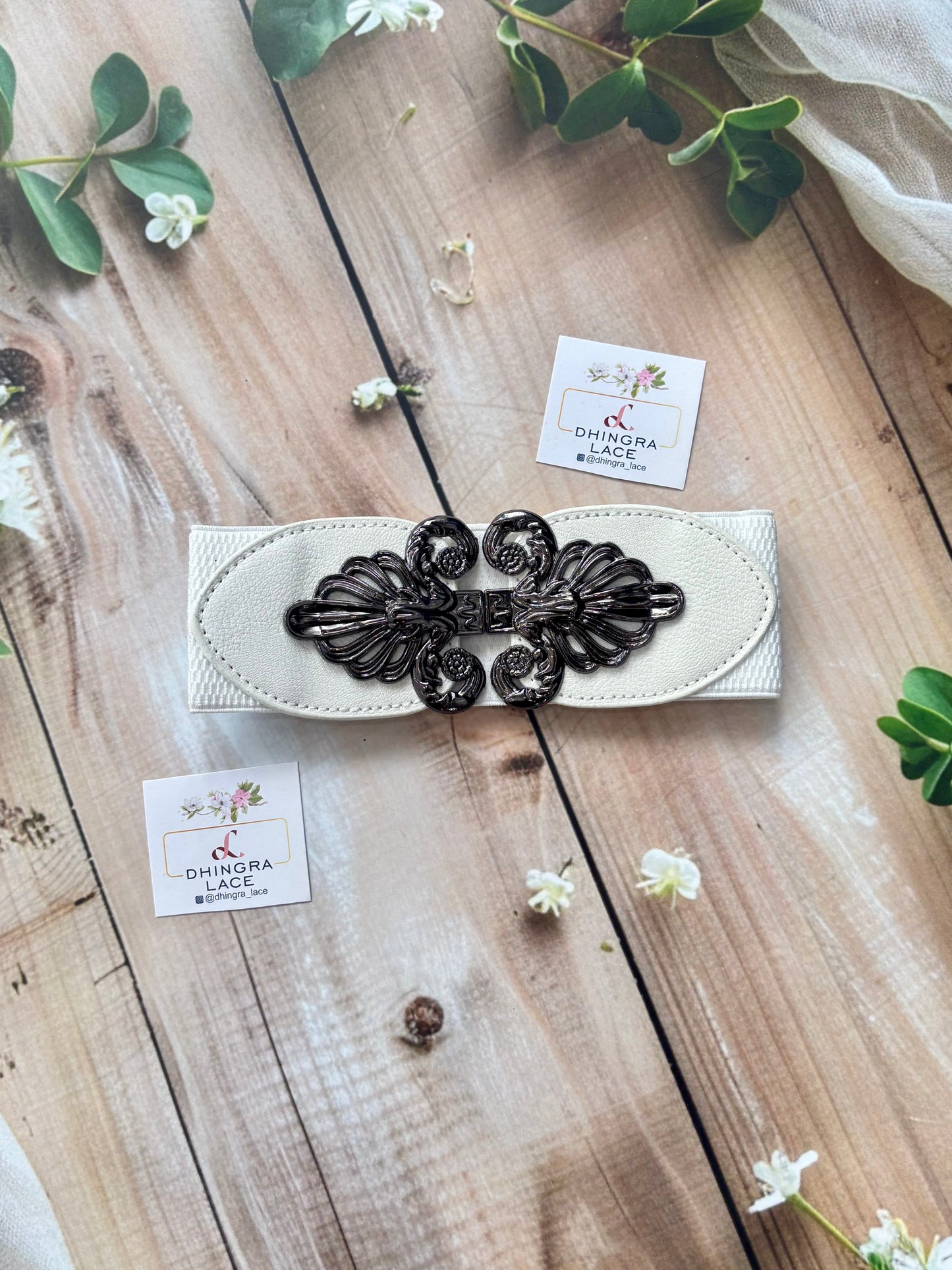 Beautiful Waist Belt White 120825
