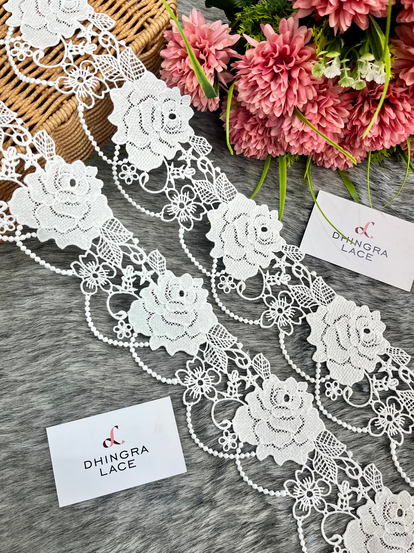 Beautiful Guipure White Flower Lace 060325/110325 C2