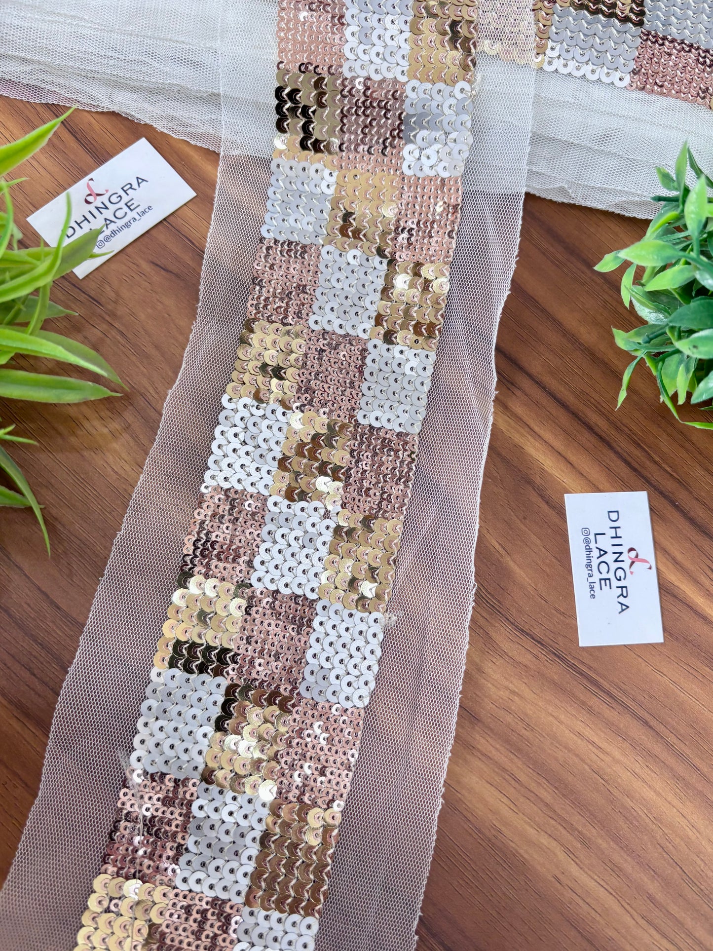 Beautiful Net Based Sequence Work Lace 251125