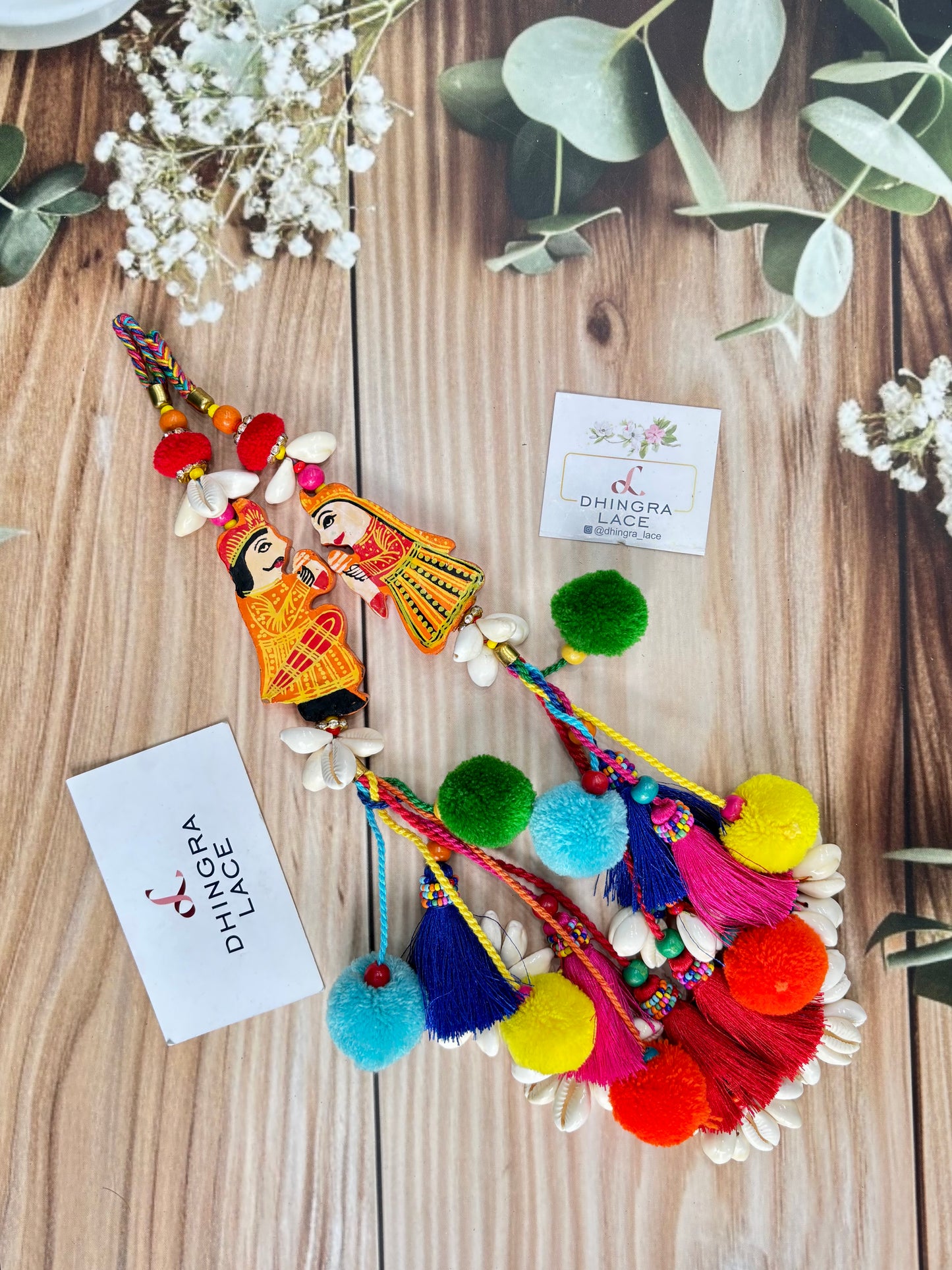 Beautiful Multicolour Gujarati Raja Rani Long Hanging Pair 250625