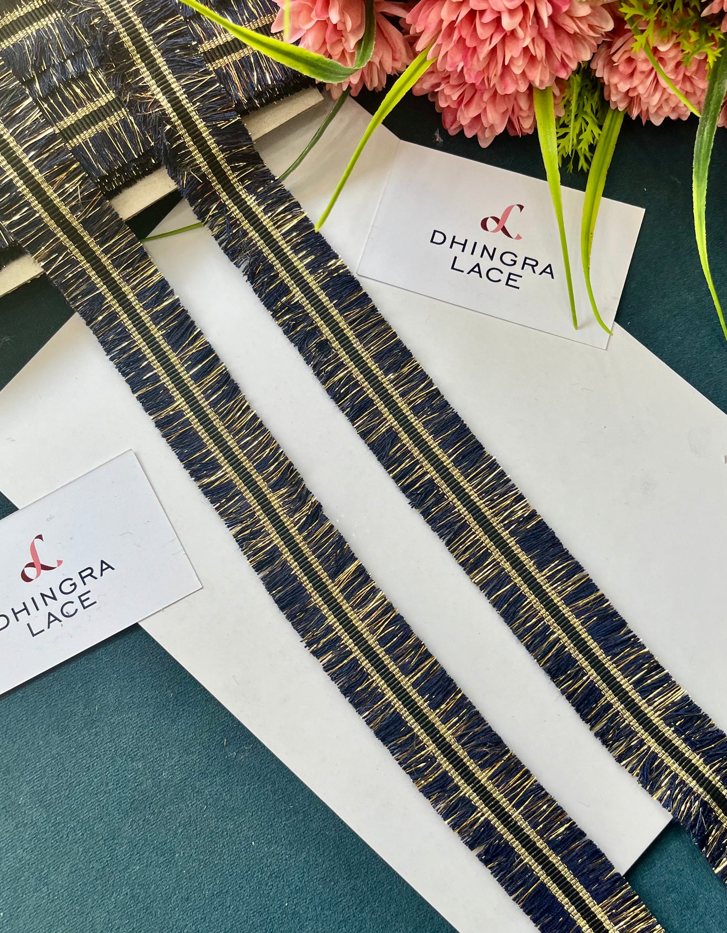 Beautiful Fringes Lace Blue 100425