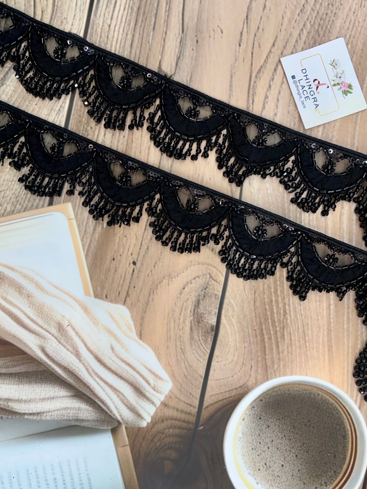 Beautiful Hanging Lace Original Black 220725