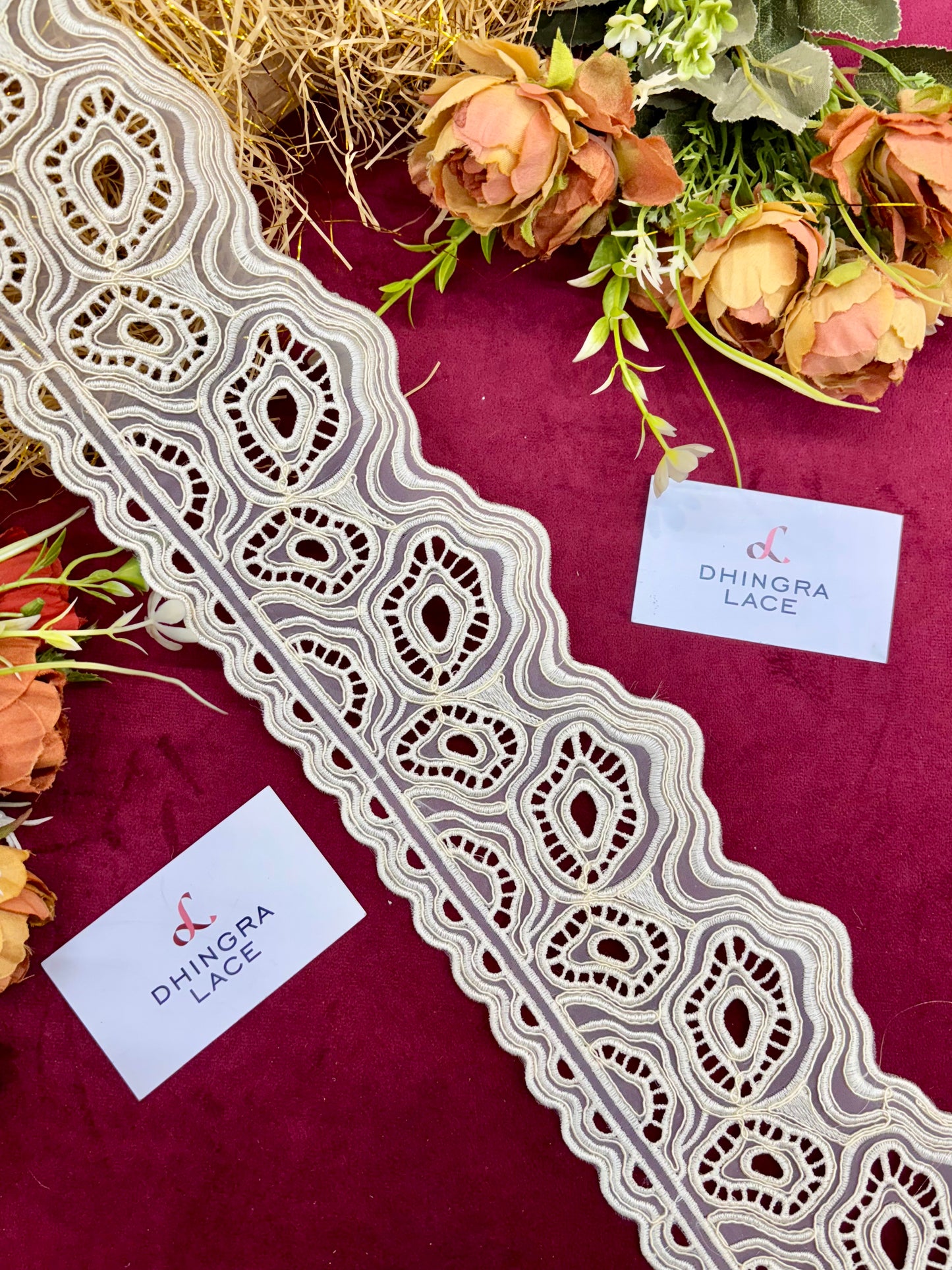 Beautiful Organza Based Lace Off White 270325/280325