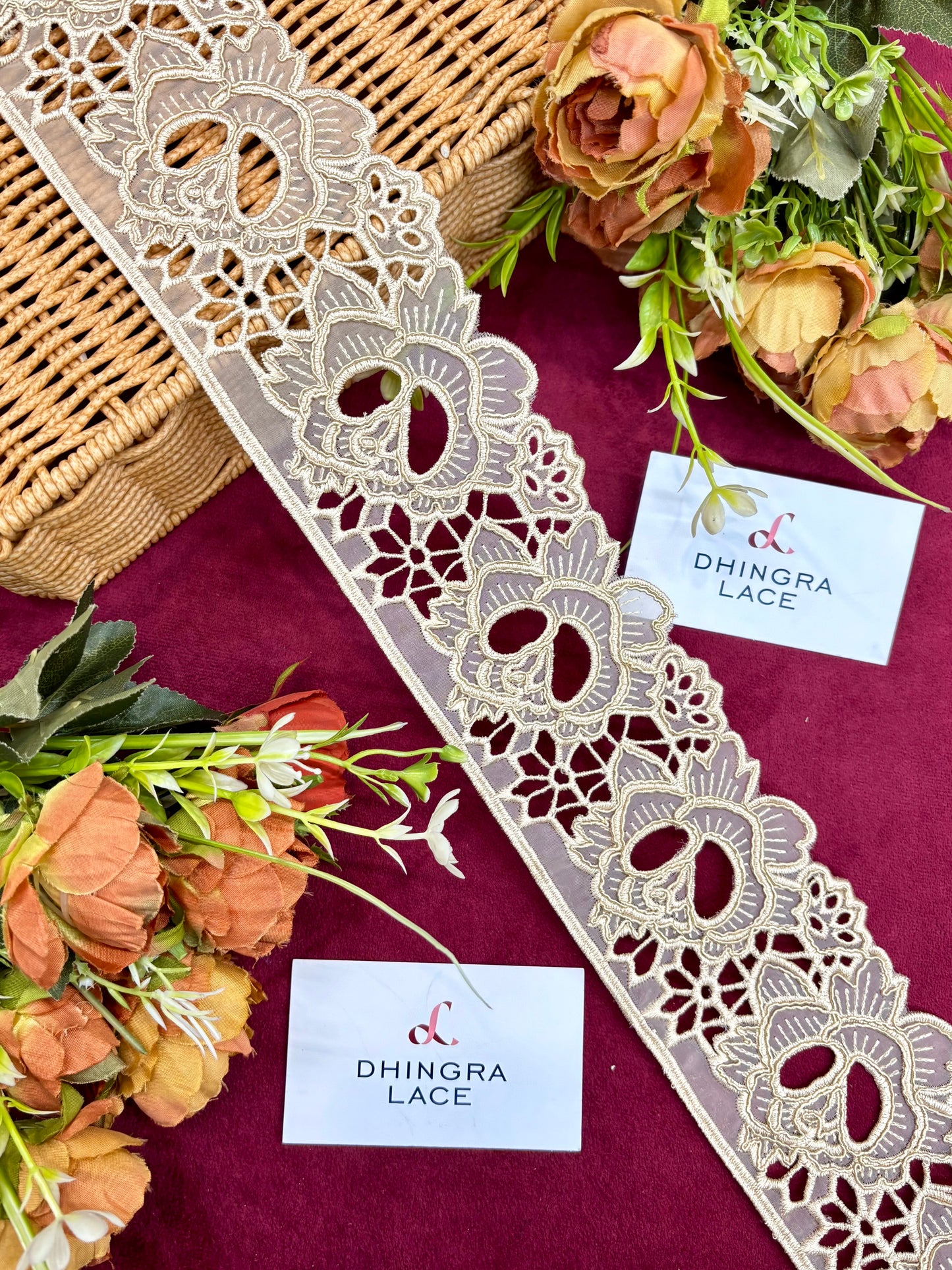 Beautiful Organza Based Lace Ivory 270325/280325