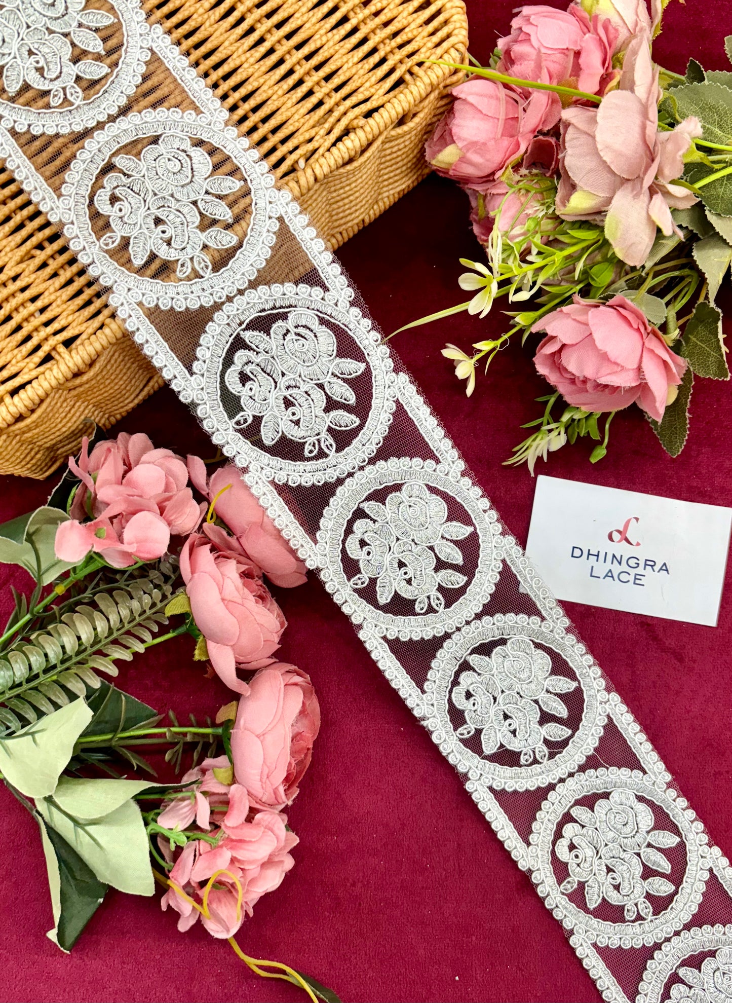 Beautiful Victoria 3 Inches Broad Lace Silvar White 121024