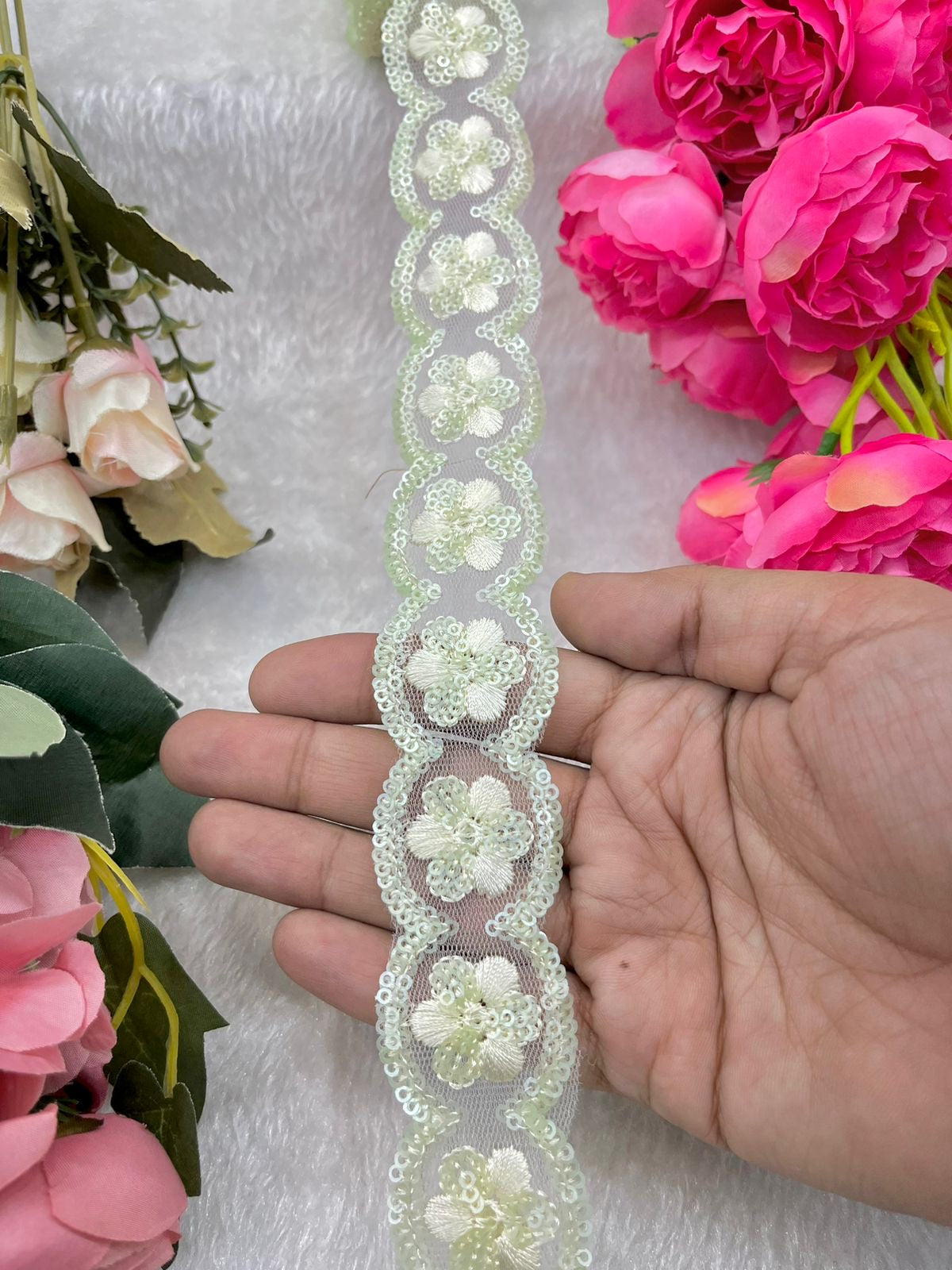 Beautiful Sequins Work Lace 240824