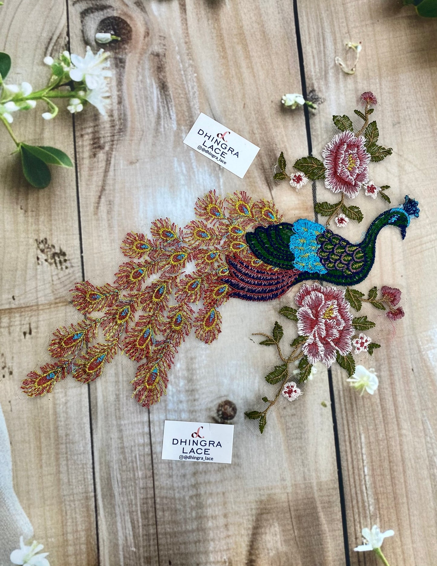 Beautiful Net Based Multicolour Peacock Patch 040326