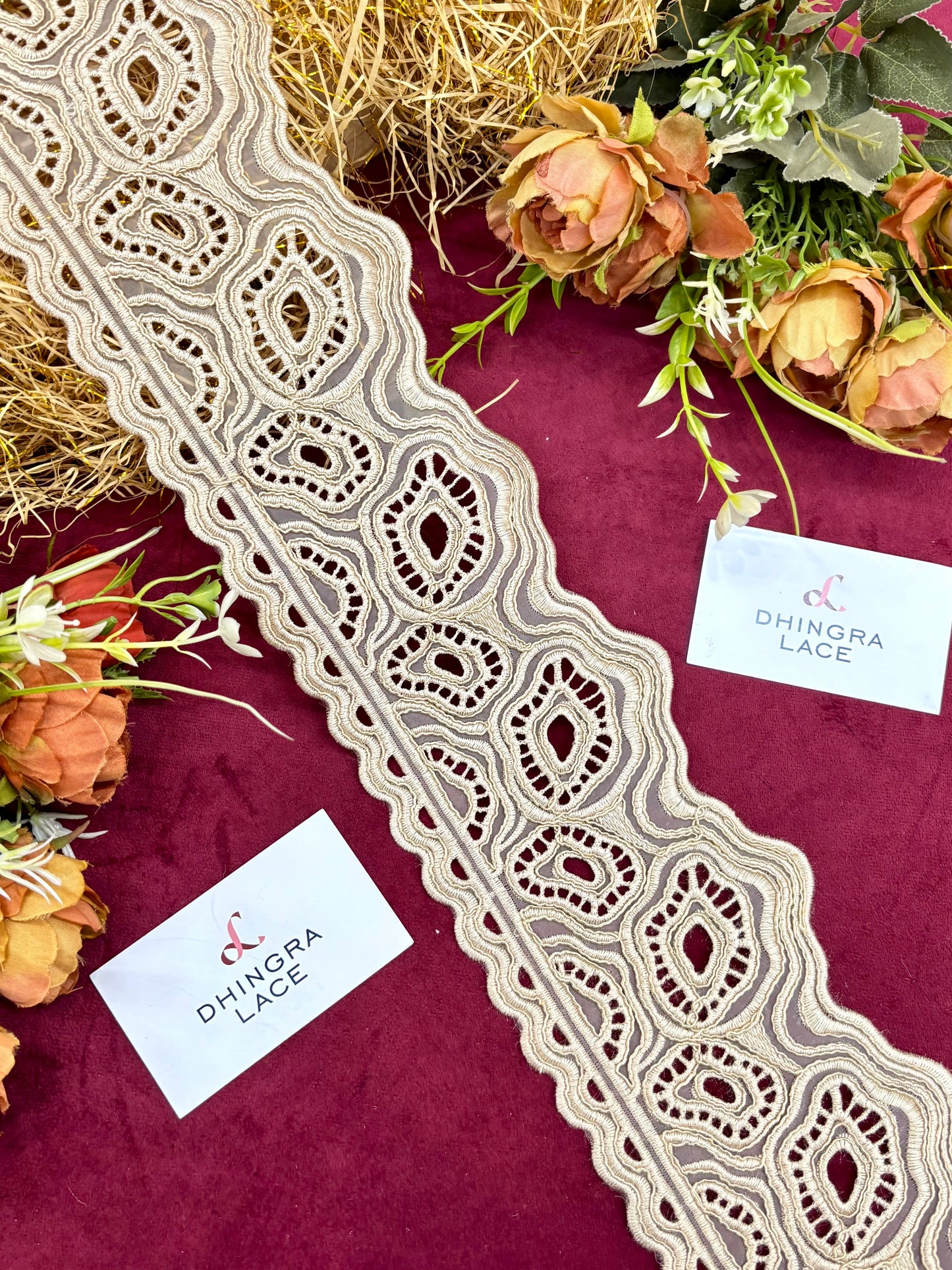 Beautiful Organza Based Lace Ivory 270325/280325