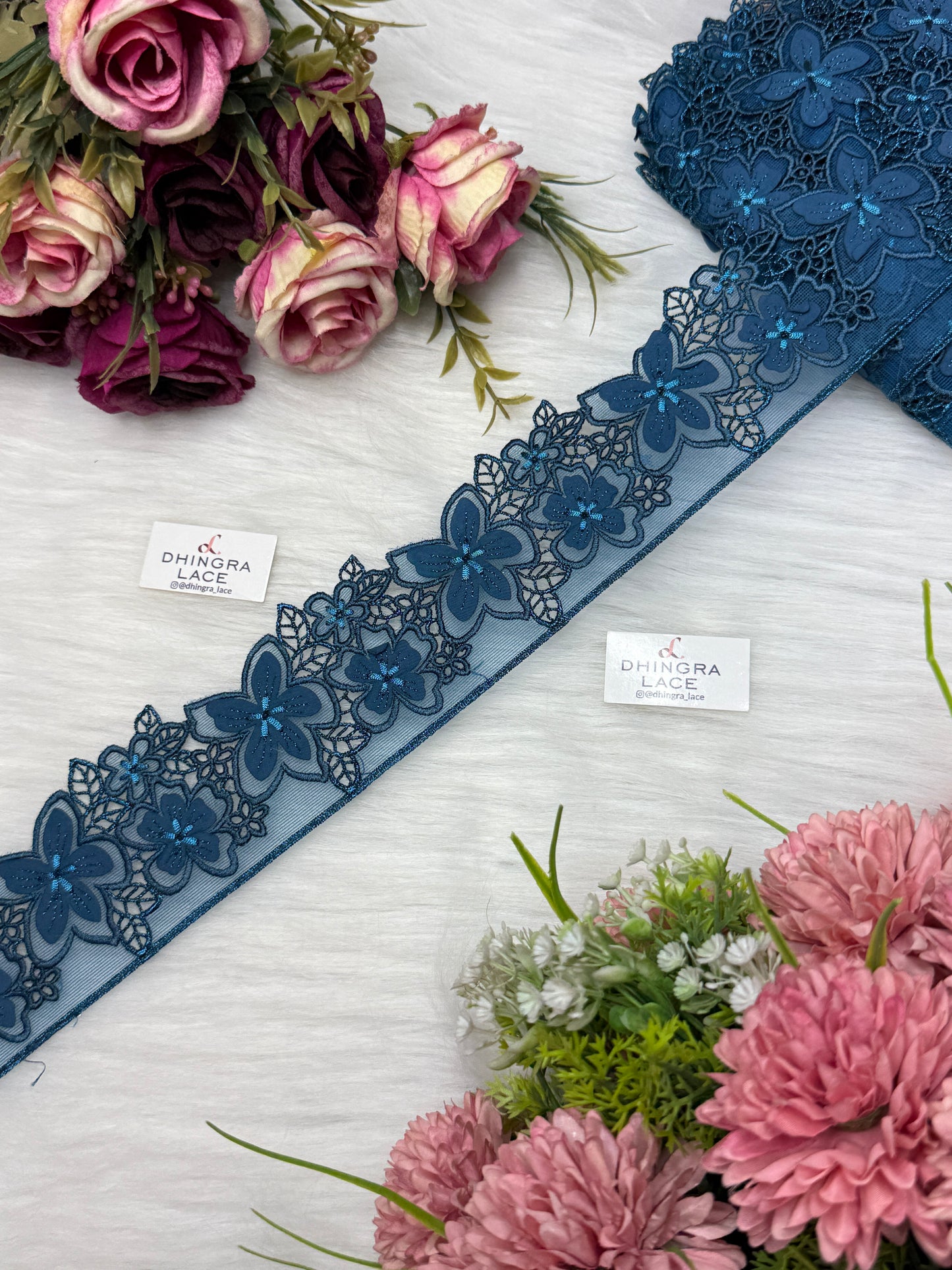 Beautiful Net Based Flower Lace (1 Meter) 200626