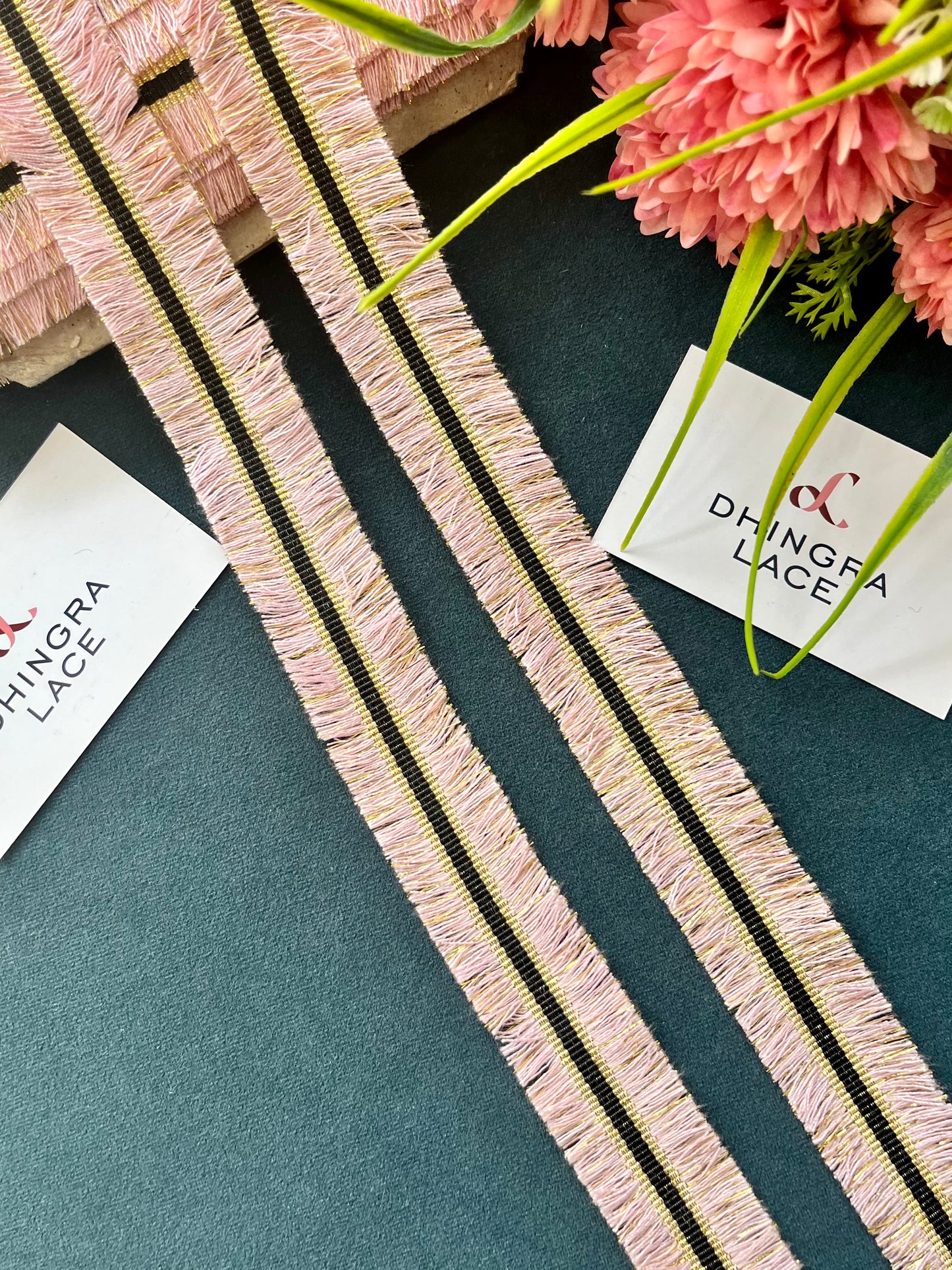 Beautiful Fringes Lace Baby Pink 100425