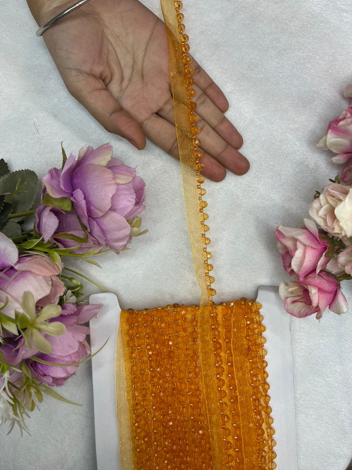 Beautiful Crystal Lace Orange 220824