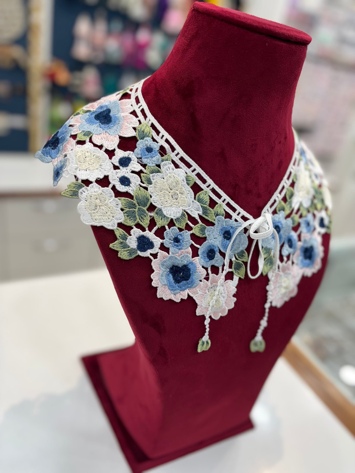 Beautiful Guipure Multicolour Cape Collar 090125