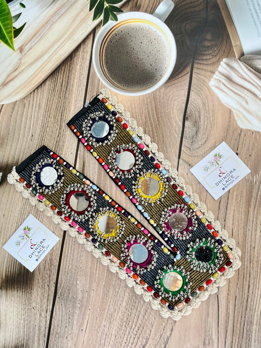 Beautiful Net Based Handwork Neck 201025