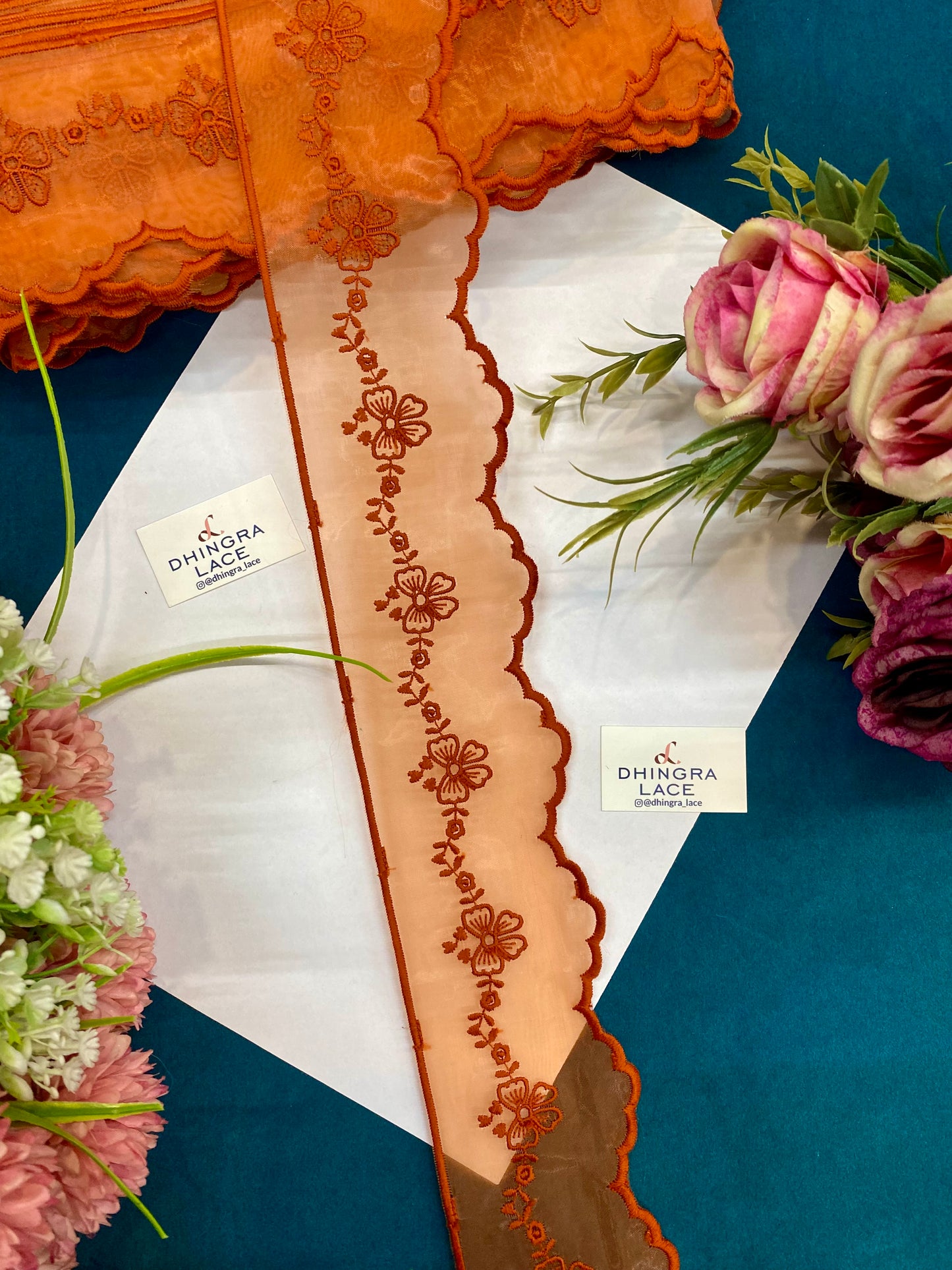 Beautiful Organza Based Scallop Lace (9 Meters) 240726