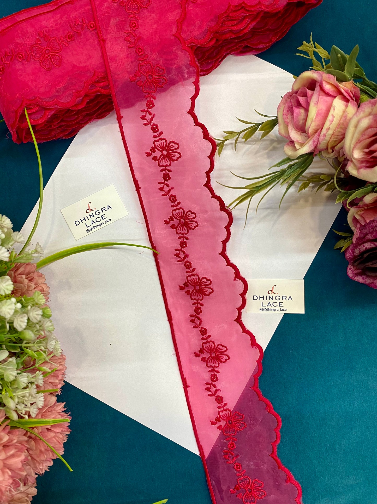 Beautiful Organza Based Scallop Lace (9 Meters) 240726