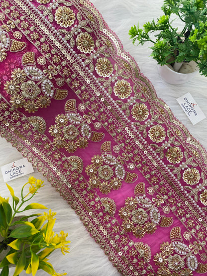 Handwork Coloured 8 Inches Broad Border 051026