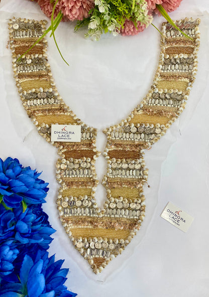 Beautiful Net Based Handwork Boho Neck Patches (1 Piece) 020726