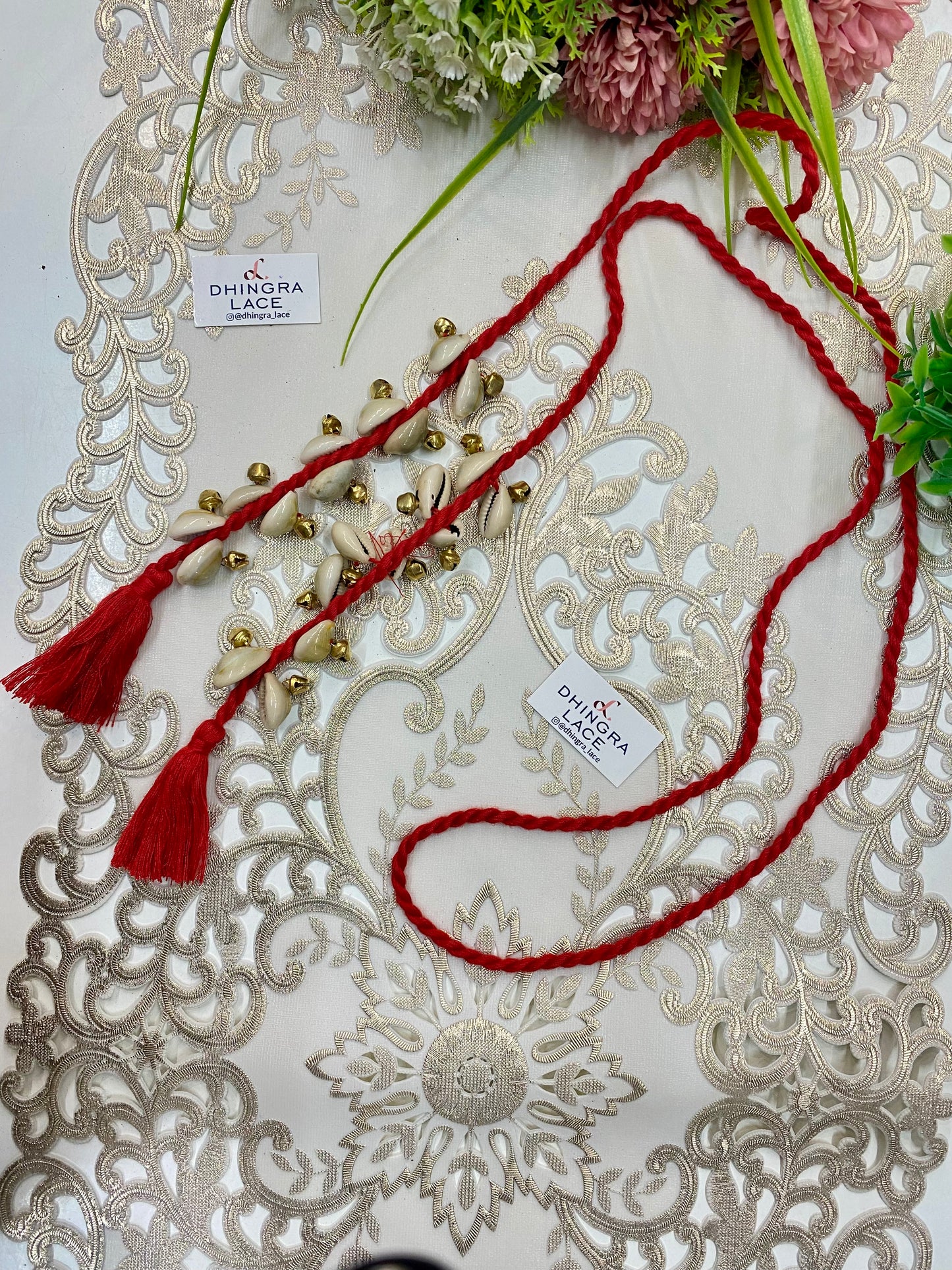 Beautiful Ghungru & Shells Work Dori 010926