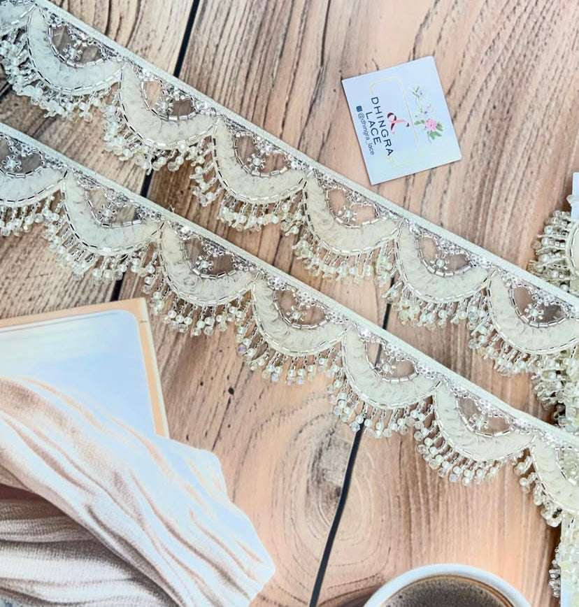 Beautiful Multicolour Black Hanging Lace (1 Meter) 220725/230726