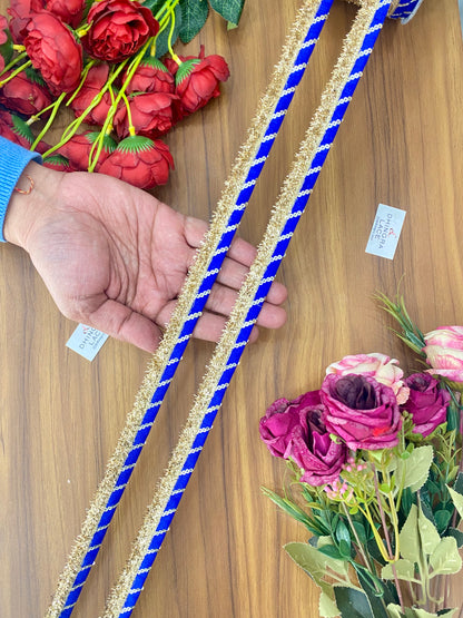 Beautiful Silk Patti Kiran Lace Blue 030226