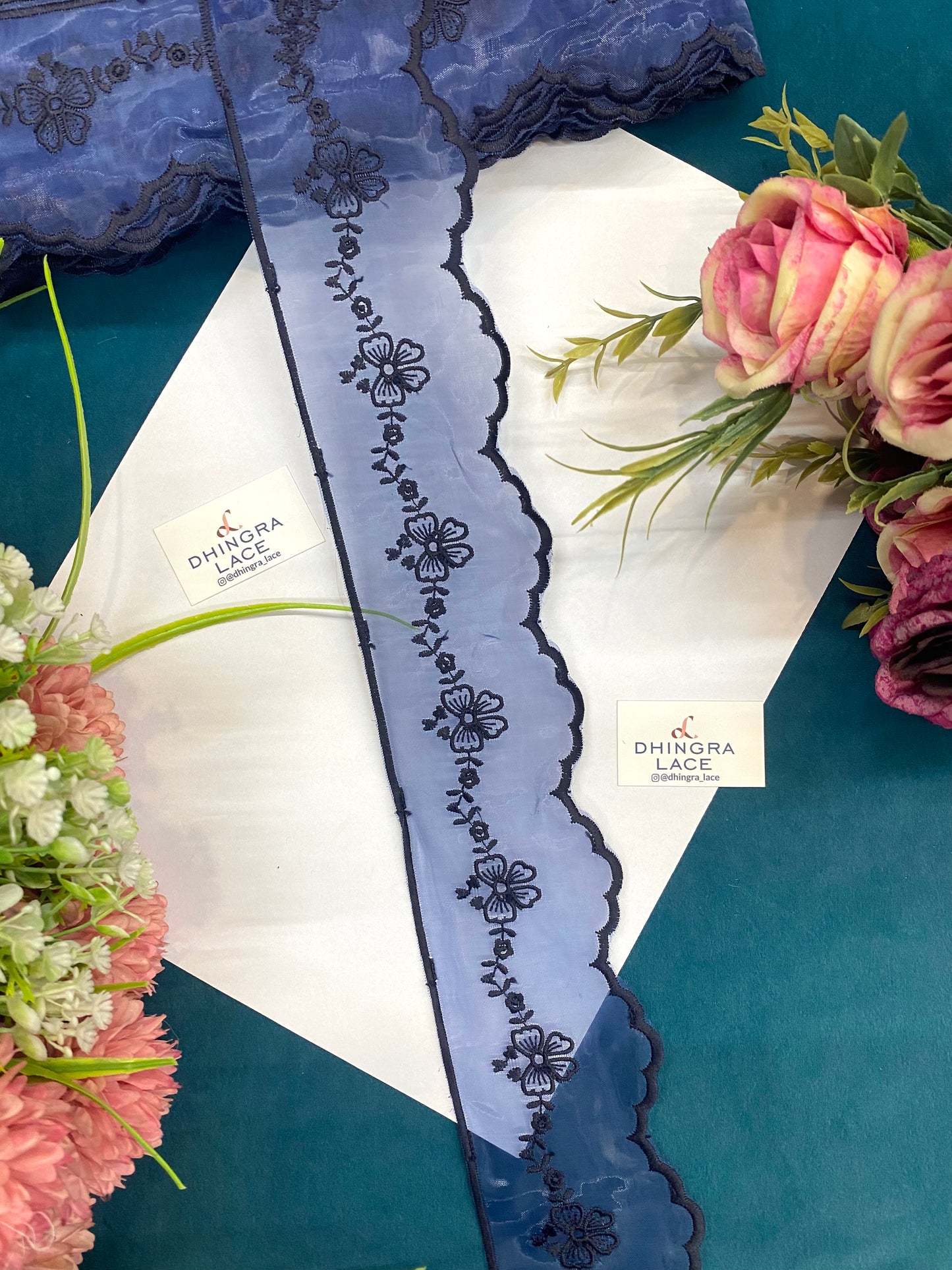 Beautiful Organza Based Scallop Lace (9 Meters) 240726
