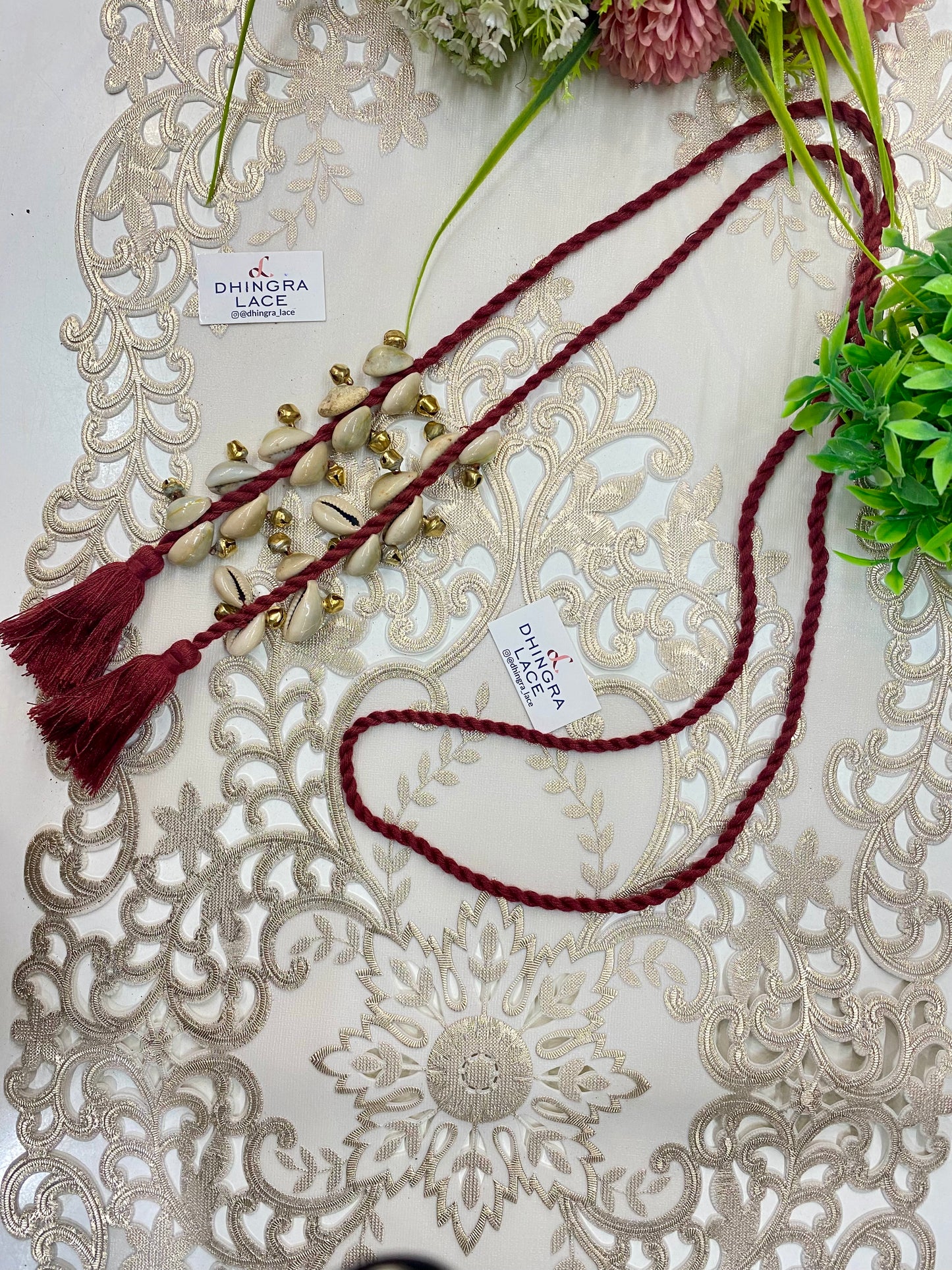 Beautiful Ghungru & Shells Work Dori 010926