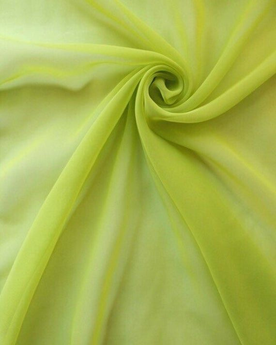 Super Fine Quality Georgette Fabric For Saree Salwar Kameez Gown & Dress, Width 44 Inches Light Green