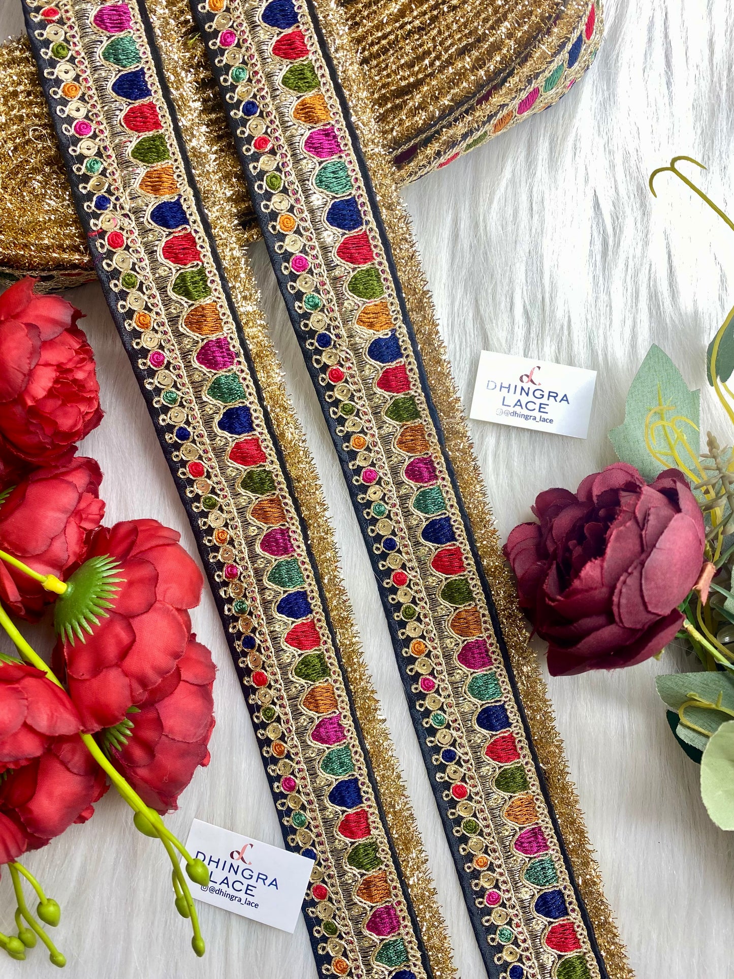 Beautiful Black Multi Sabyasachi 2 Inches Broad Lace 9 Meters 050126