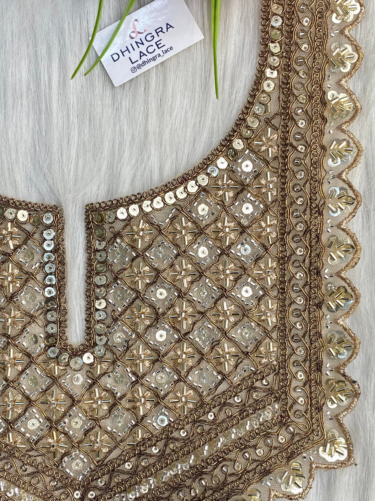 Beautiful Net Based Handwork Neck Antique & Silver Gold 150126