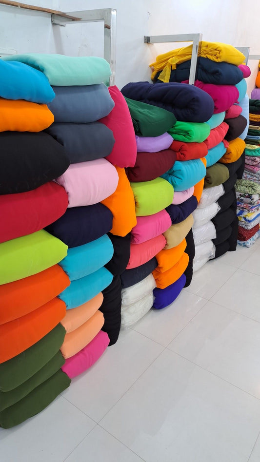 Super Fine Quality Georgette Fabric For Saree Salwar Kameez Gown & Dress, Width 44 Inches 123456