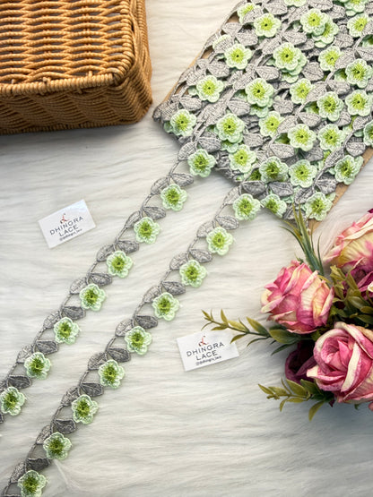 Beautiful Guipure Multicolour Flower Lace Medium (1 Meter) 090526