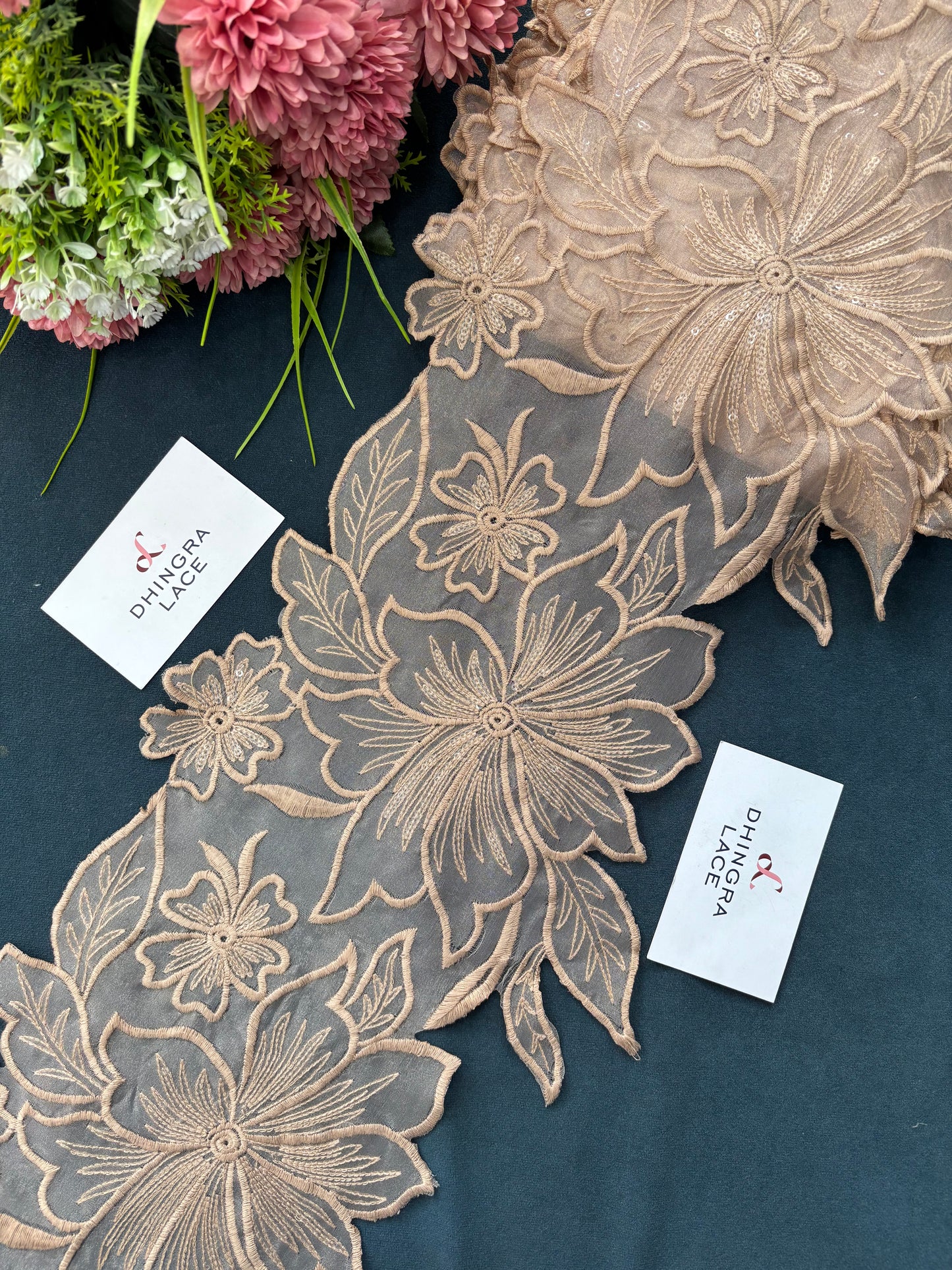 Beautiful Organza Based Flower Lace 190525/170625