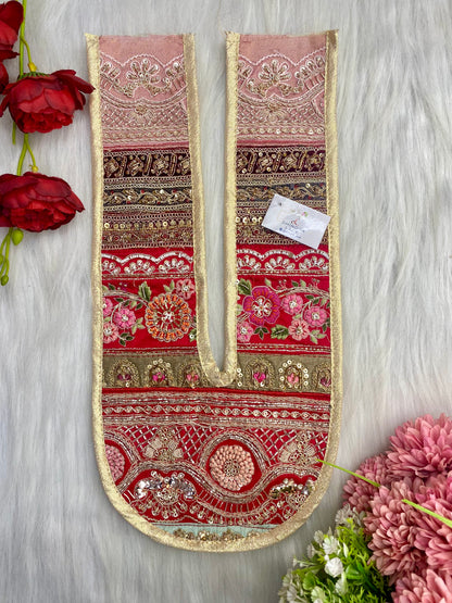 Beautiful Multicolour Zardozi Work Neck Patches 020126